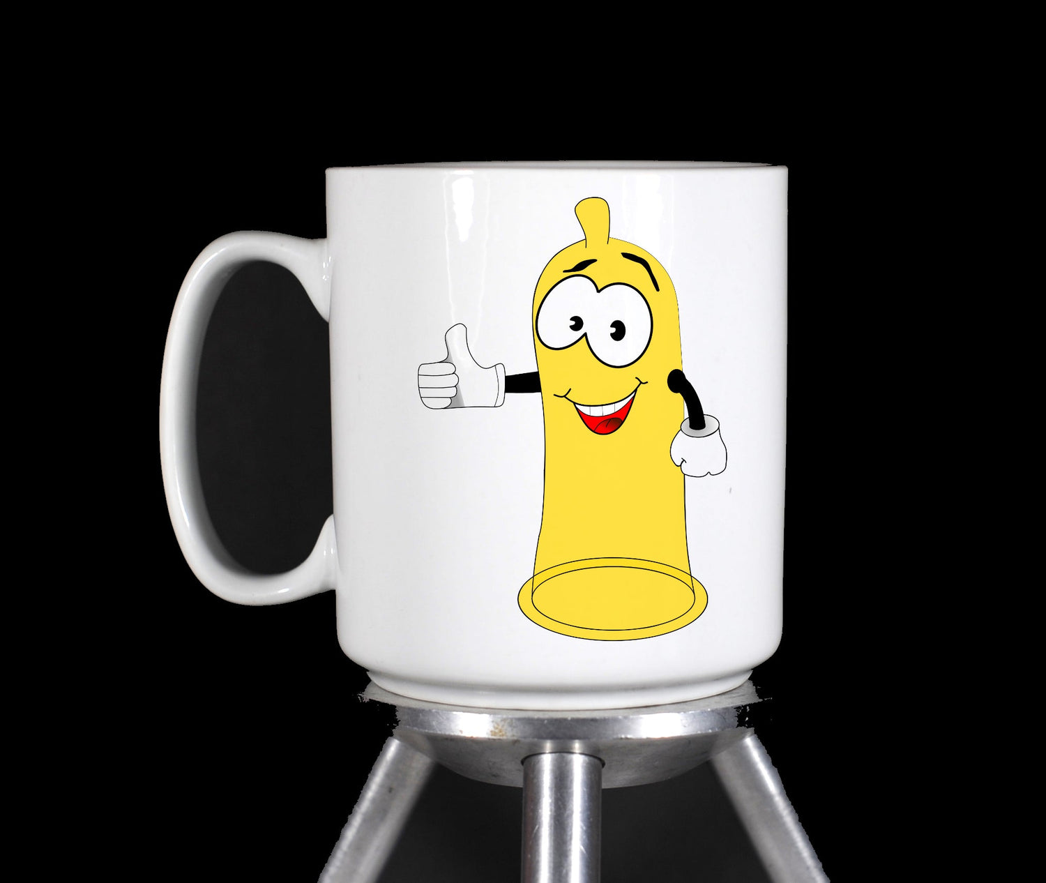 Condom Man Emoji Coffee Mug by TheGlassyLass.com