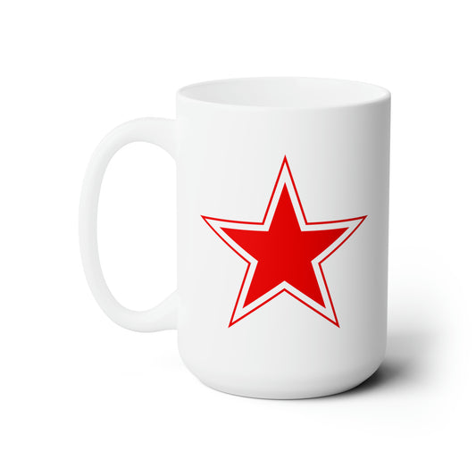 Russian Air Force Roundel Coffee Mug - Double Sided White Ceramic 15oz - by TheGlassyLass.com