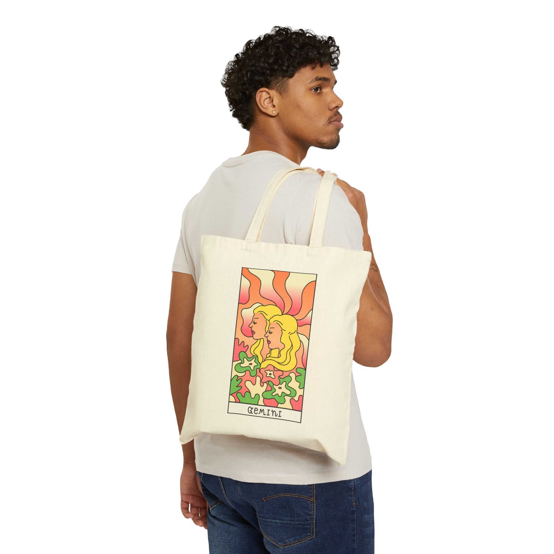 Gemini Tote Bag - Heavyweight 100% Cotton Canvas by TheGlassyLass.com