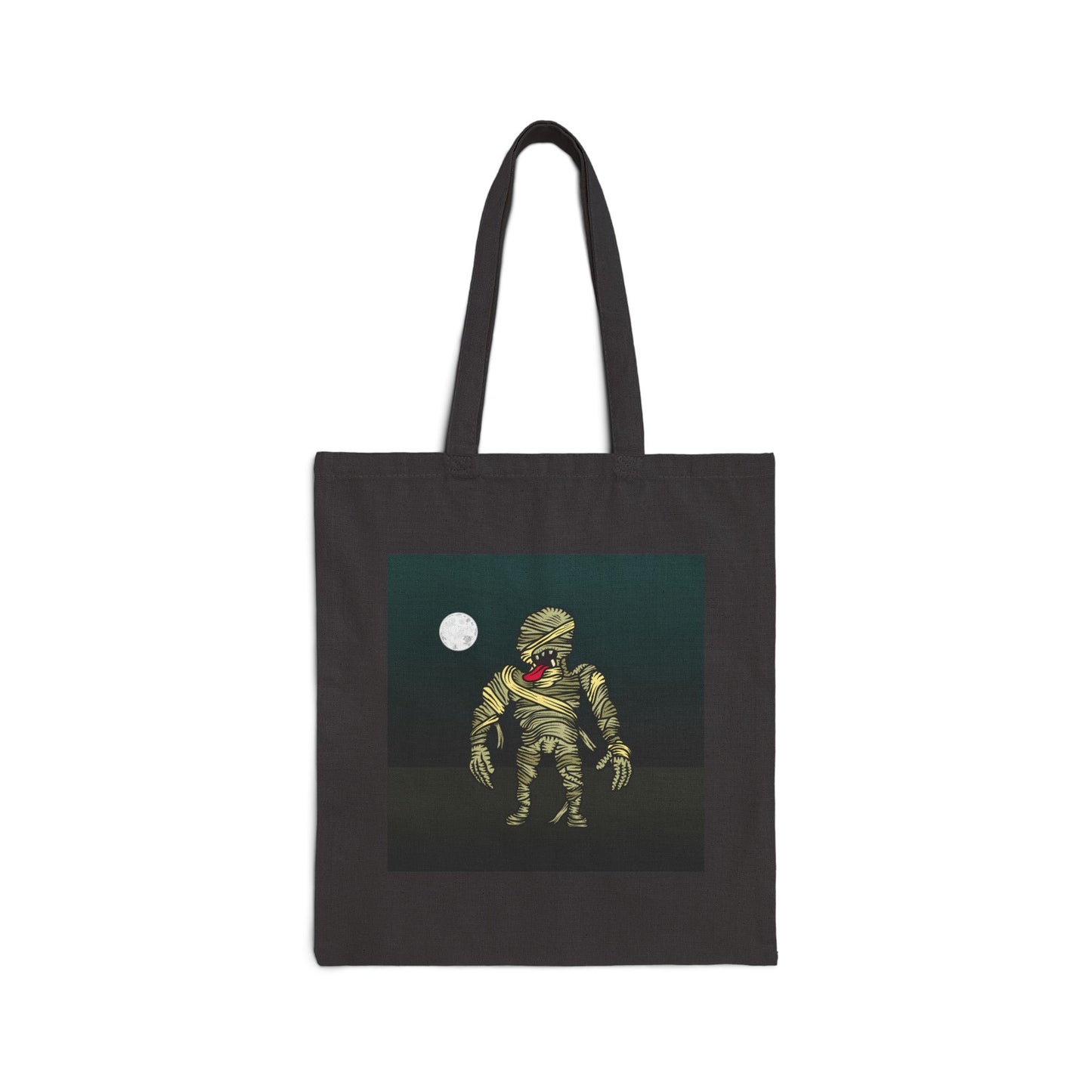 The Mummy Haunted Halloween Trick or Treat Tote Bag - Heavyweight 100% Cotton Canvas by TheGlassyLass.com