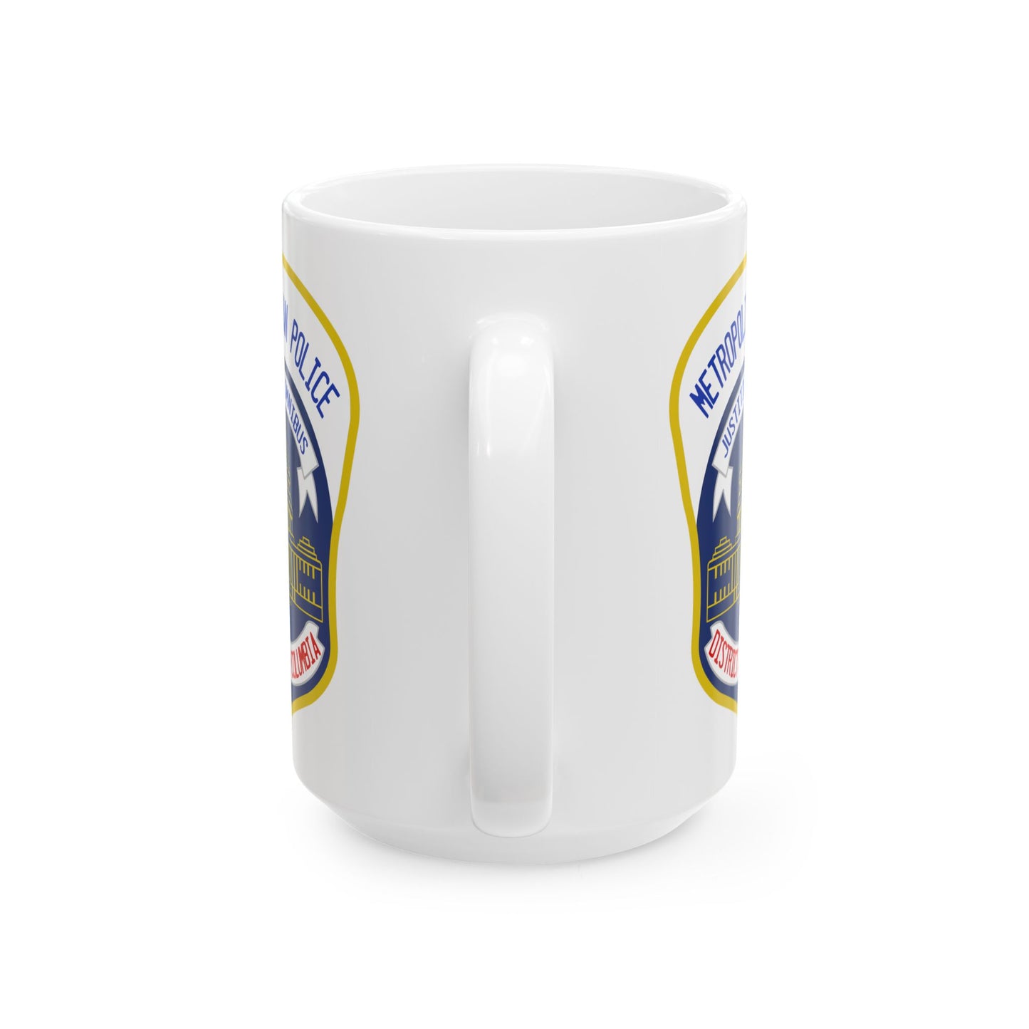 District of Columbia Metropolitan Police Seal Coffee Mug - Double Sided Print, White Ceramic, 15oz by TheGlassyLass.com