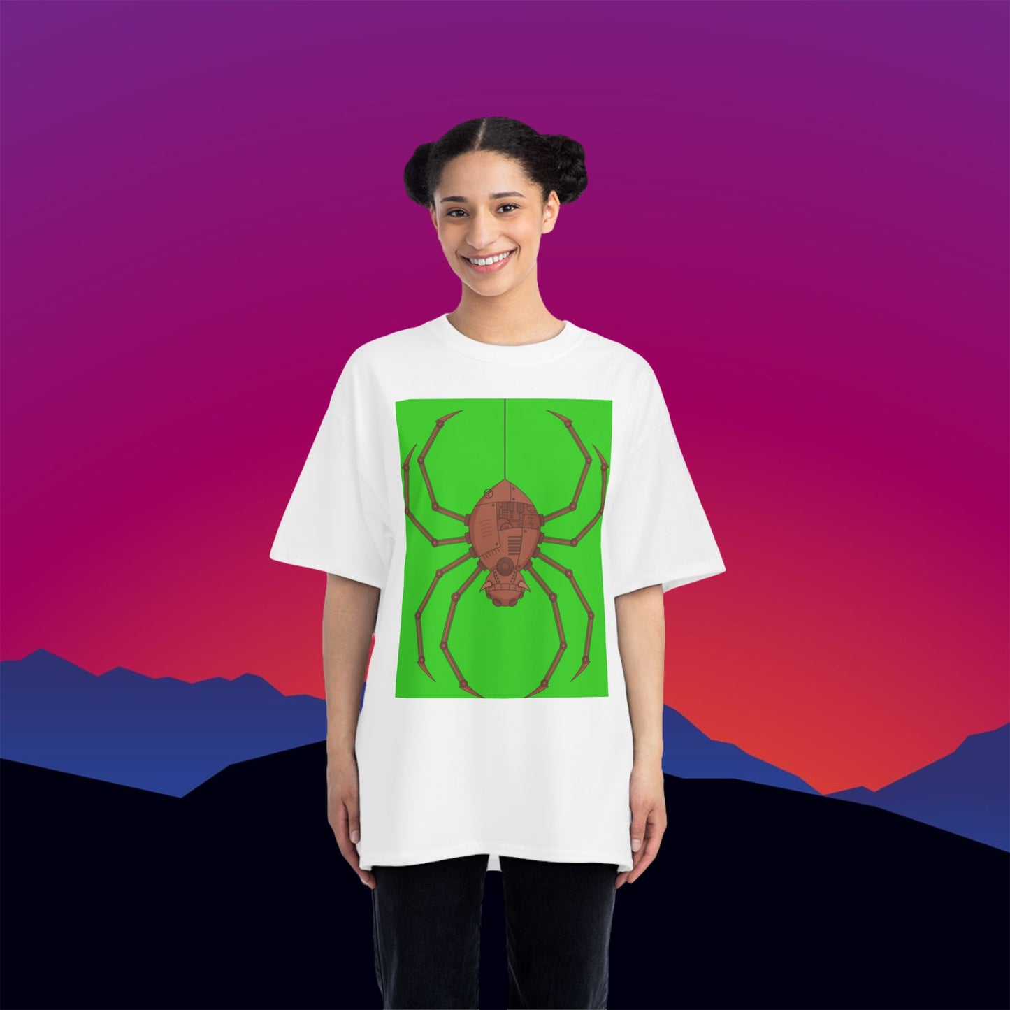 Steampunk Spider T-Shirt: (Hanes Beefy-T 100% Preshrunk Cotton Custom Printed by TheGlassyLass.com