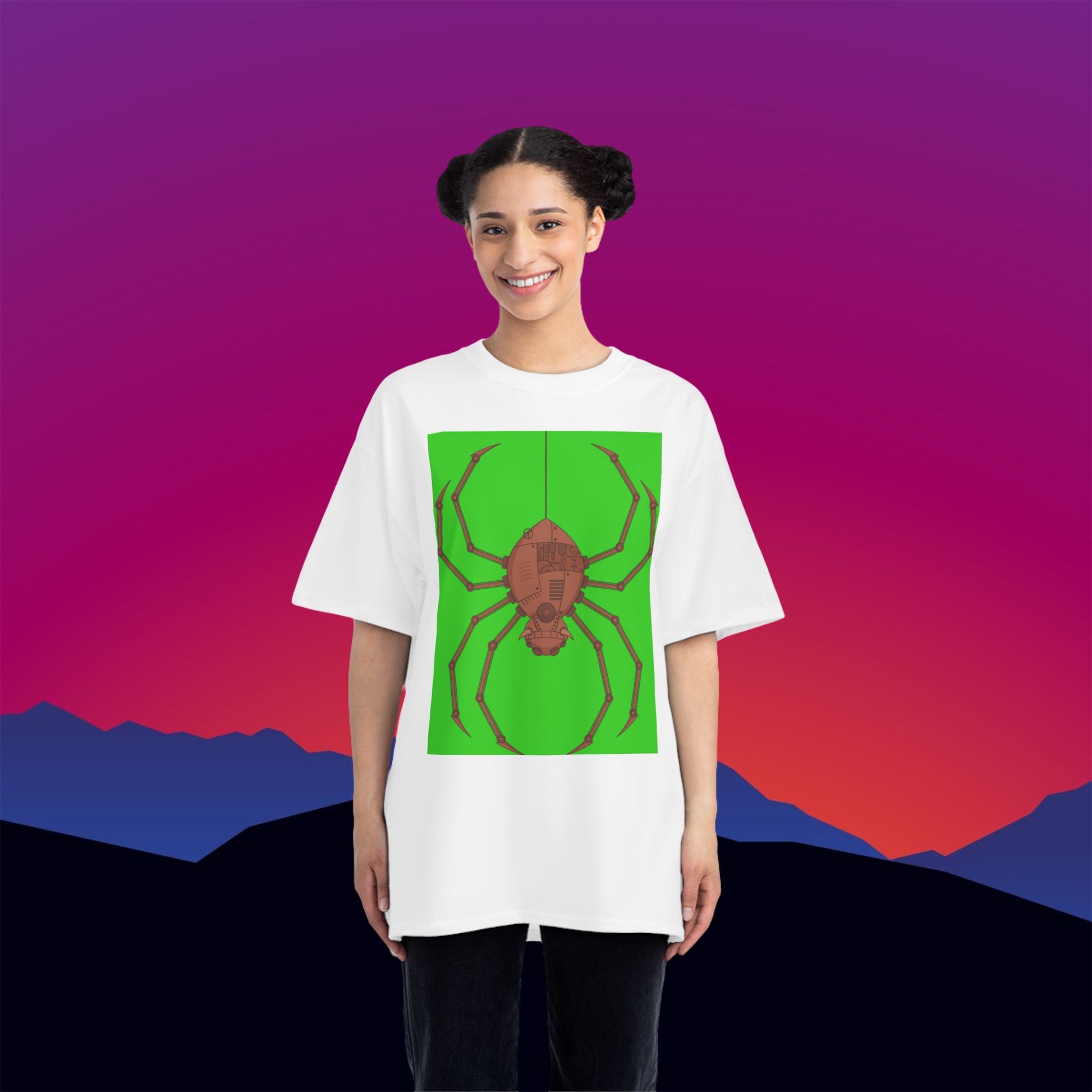 Steampunk Spider T-Shirt: (Hanes Beefy-T 100% Preshrunk Cotton Custom Printed by TheGlassyLass.com