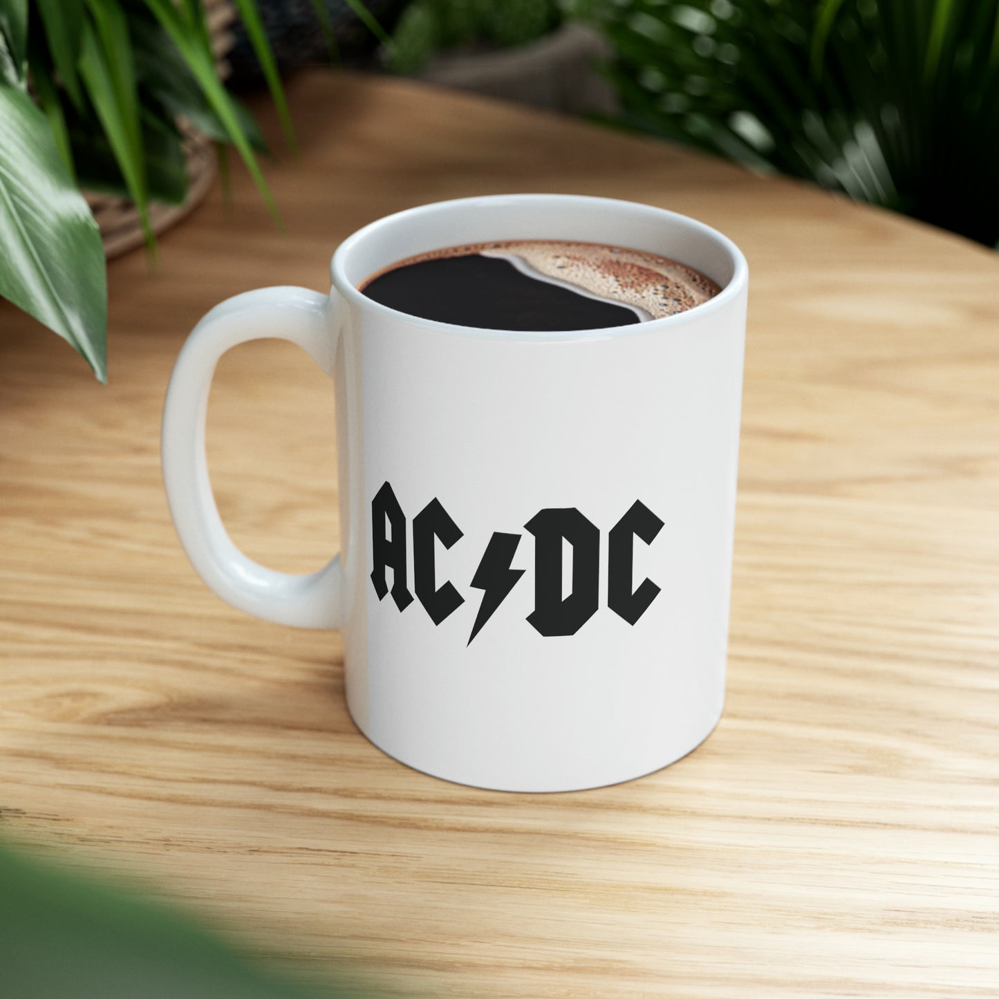 AC/DC Coffee Mug - Double Sided White Ceramic 11oz by TheGlassyLass.com