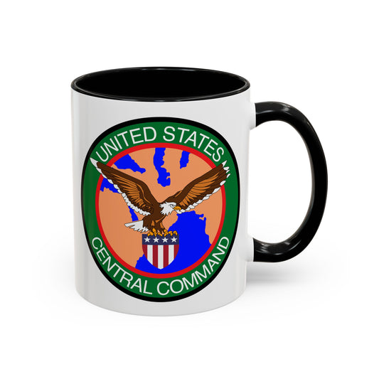 United States Central Command (CENTCOM) Coffee Mug - Double Sided Black Accent White Ceramic 11oz by TheGlassyLass.com