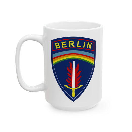 US Army Berlin Brigade Insignia - Double Sided White Ceramic Coffee Mug 15oz by TheGlassyLass.com