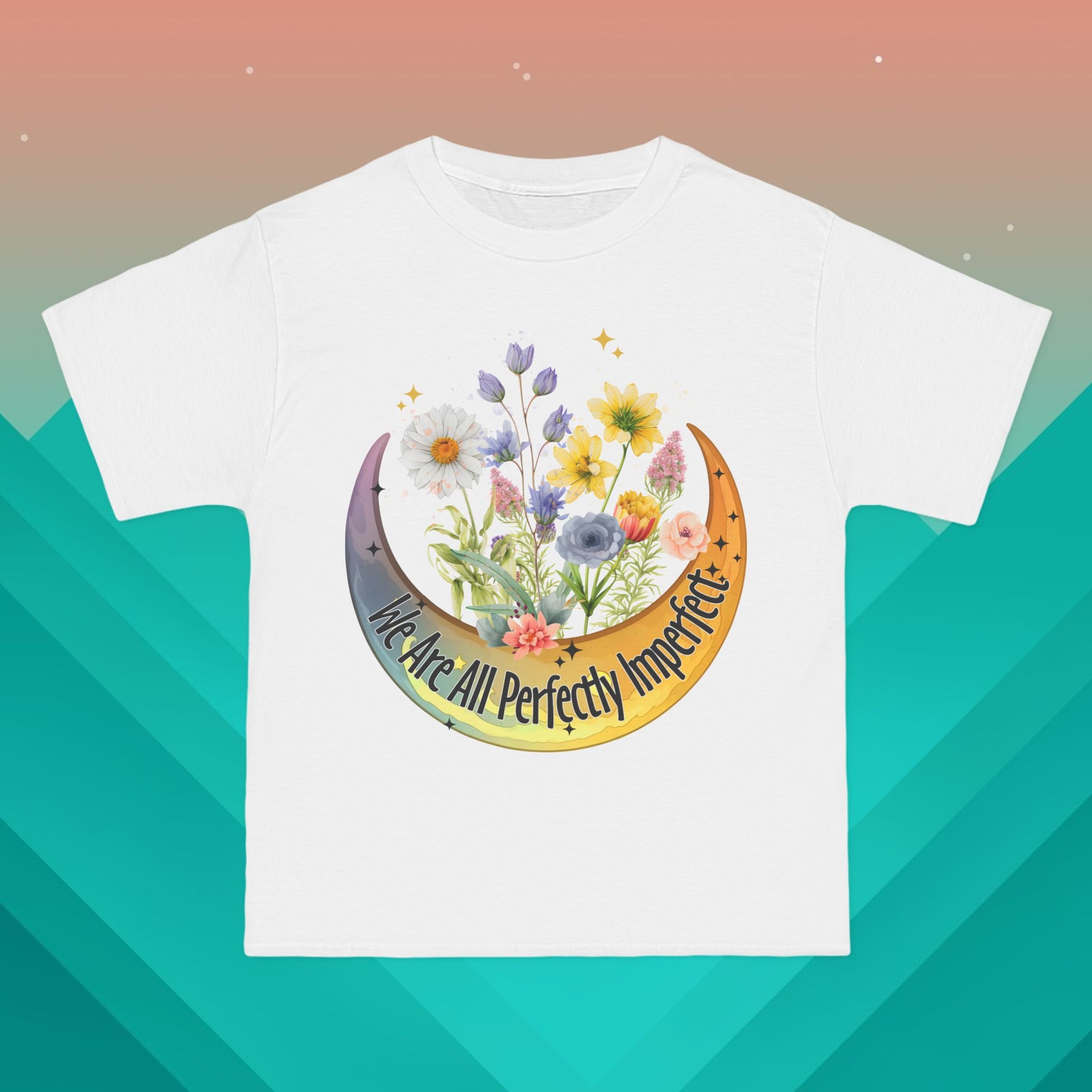 Perfectly Imperfect T-Shirt: (Hanes Beefy-T 100% Preshrunk Cotton Custom Printed by TheGlassyLass.com