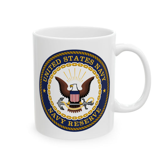 United States Navy Reserve Seal - Double Sided White Ceramic Coffee Mug 11oz by TheGlassyLass.com
