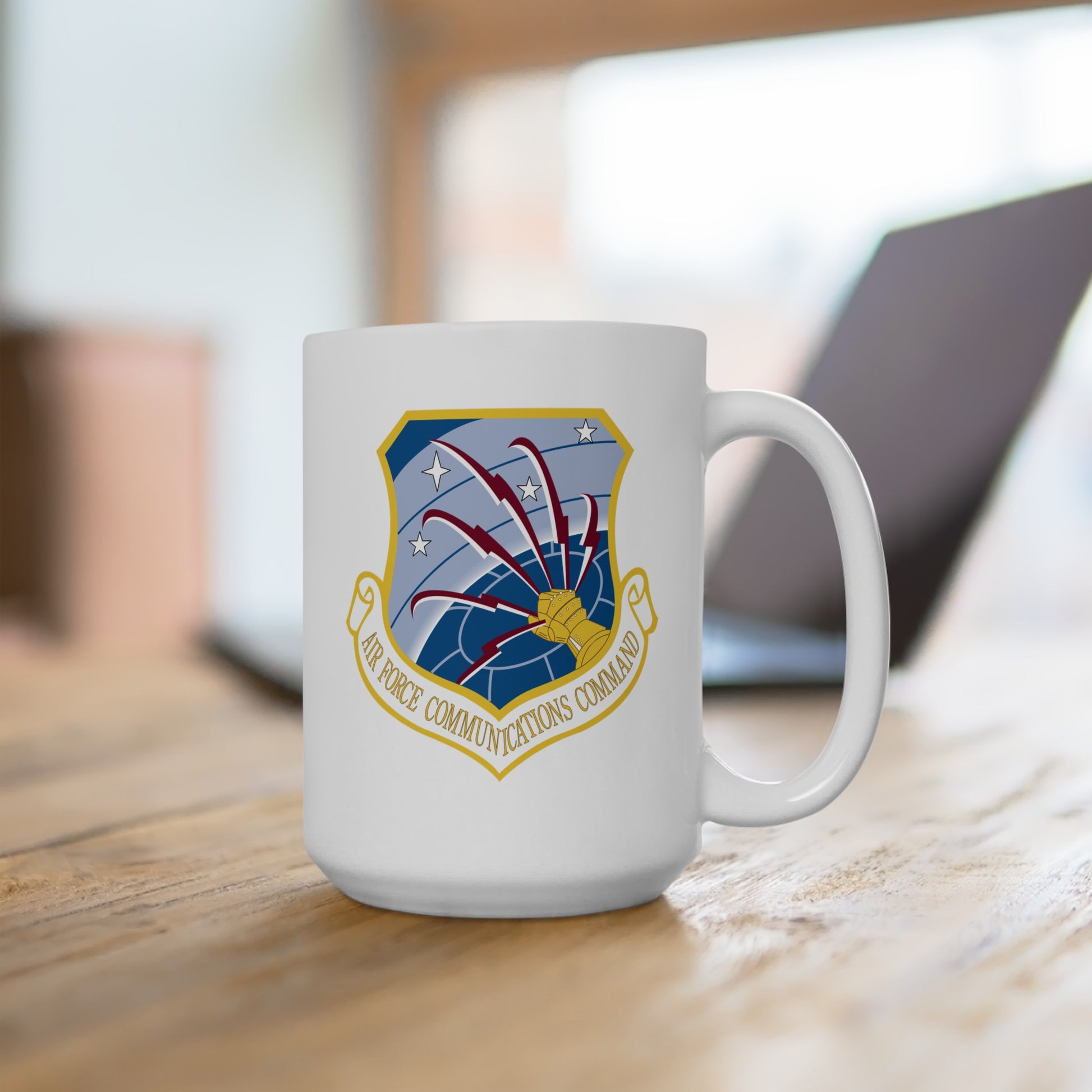 Air Force Communications Command - Double Sided White Ceramic Coffee Mug 15oz by TheGlassyLass.com