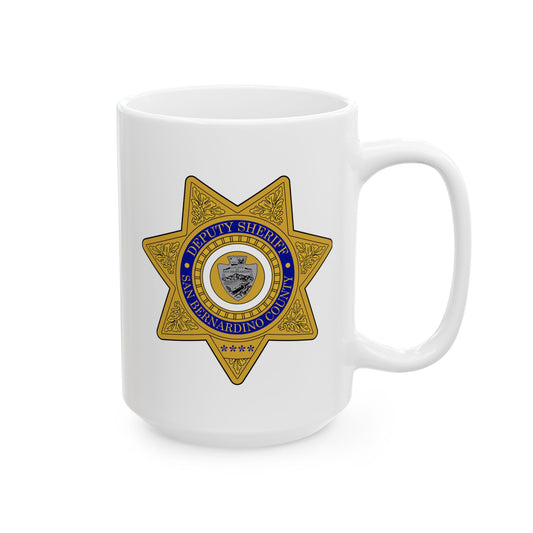 San Bernardino County Deputy Sheriff Coffee Mug - Double Sided White Ceramic 15oz by TheGlassyLass.com