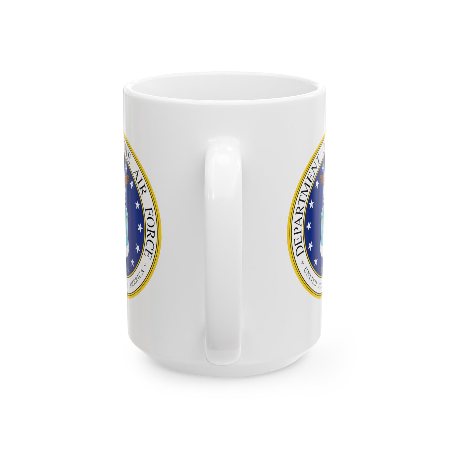 Air Force Department Coffee Mug - Double Sided White Ceramic 15oz by TheGlassyLass.com