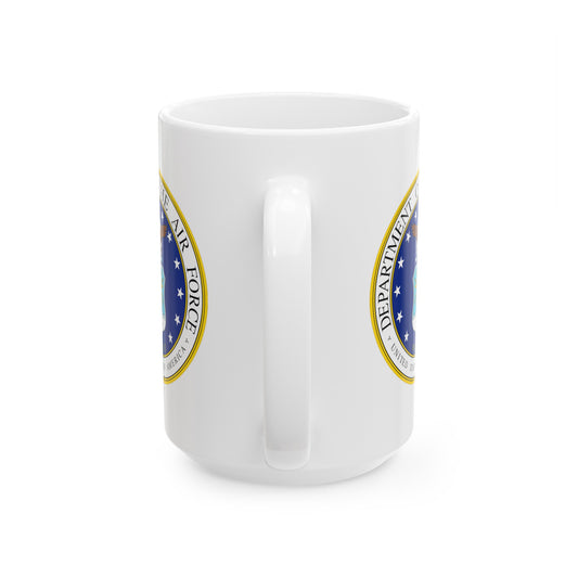 Air Force Department Coffee Mug - Double Sided White Ceramic 15oz by TheGlassyLass.com