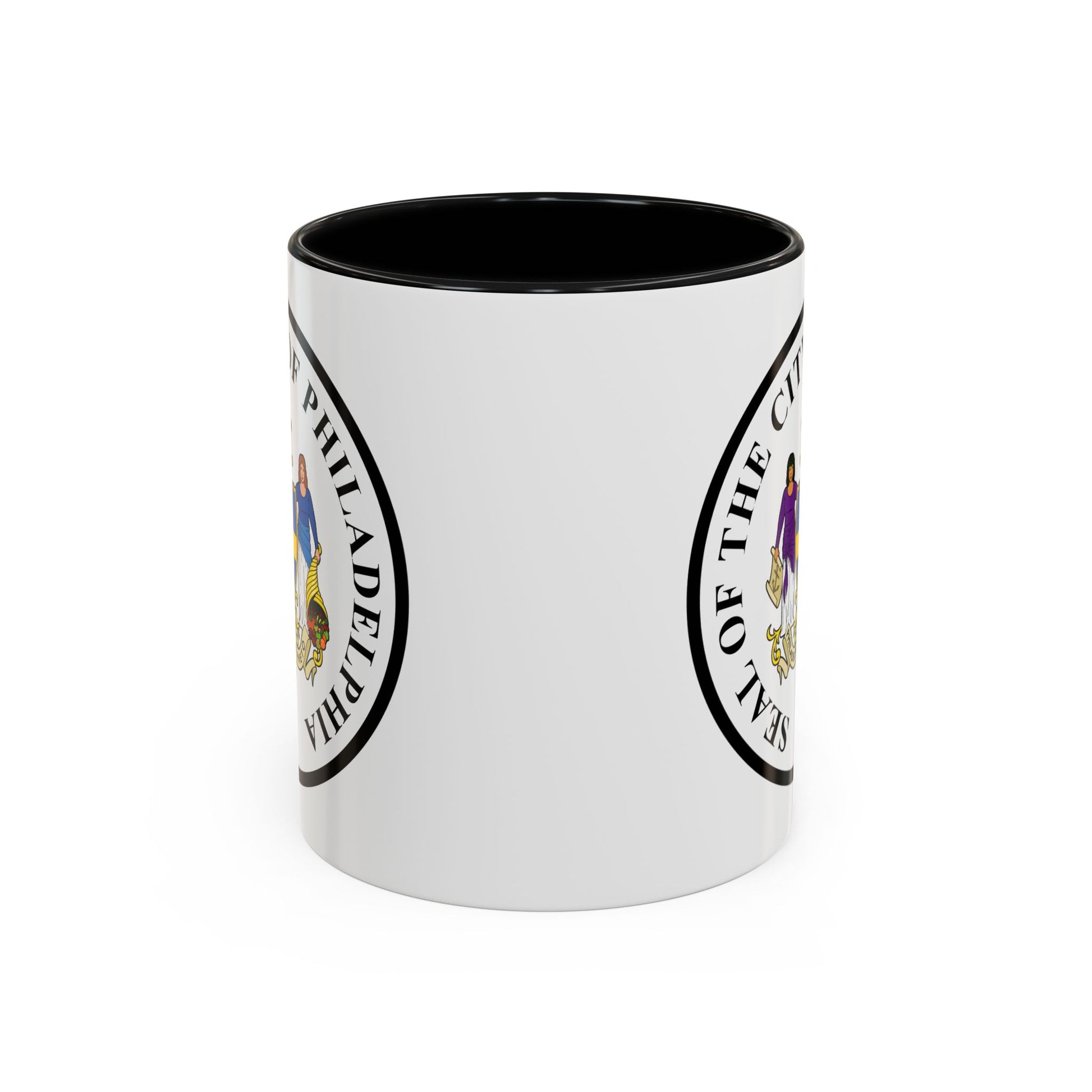 City of Philadelphia Seal Coffee Mug - Double Sided Print, White Ceramic, 15oz by TheGlassyLass.com