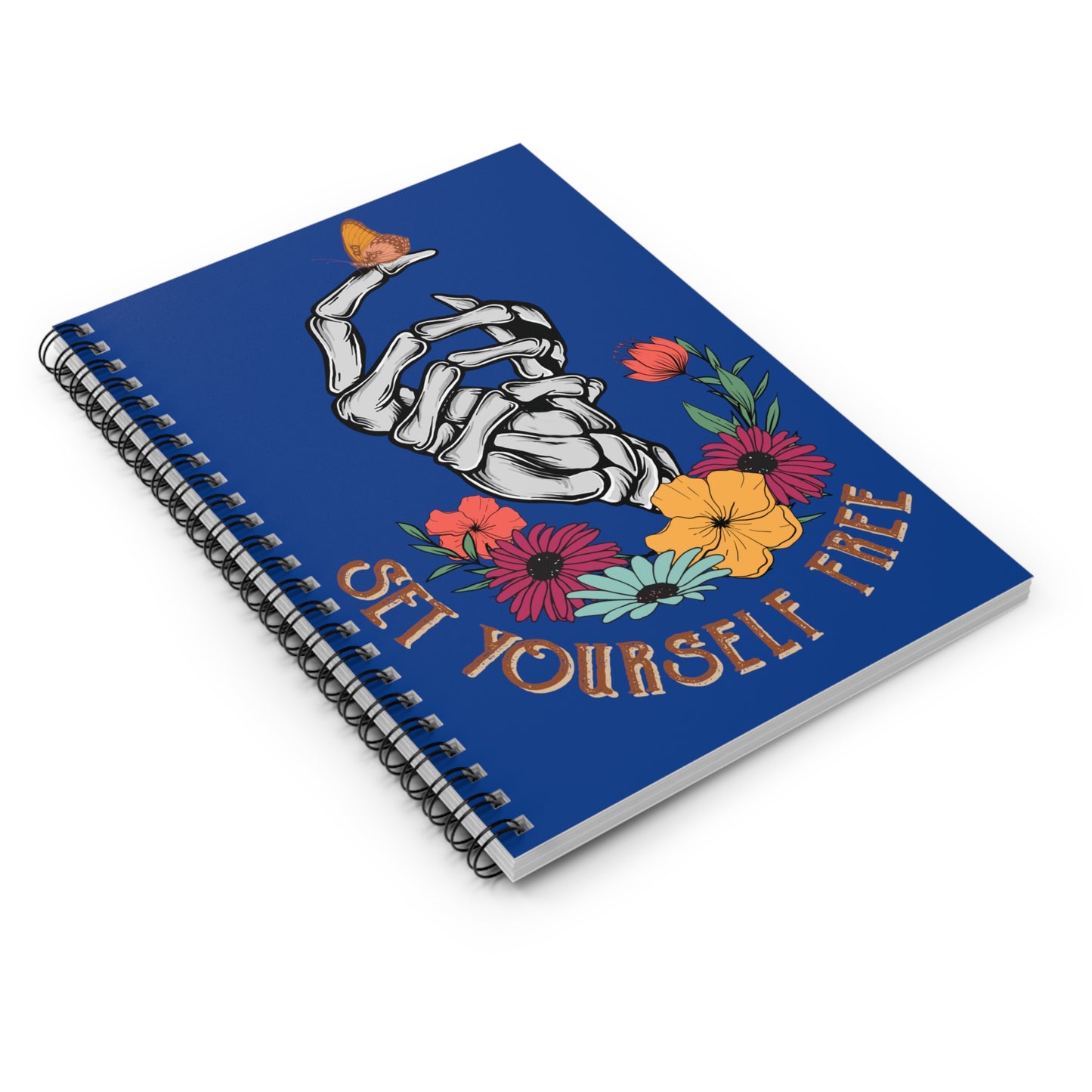 Set Yourself Free Skeleton: Spiral Notebook - Log Books - Journals - Diaries - and More Custom Printed by TheGlassyLass.com