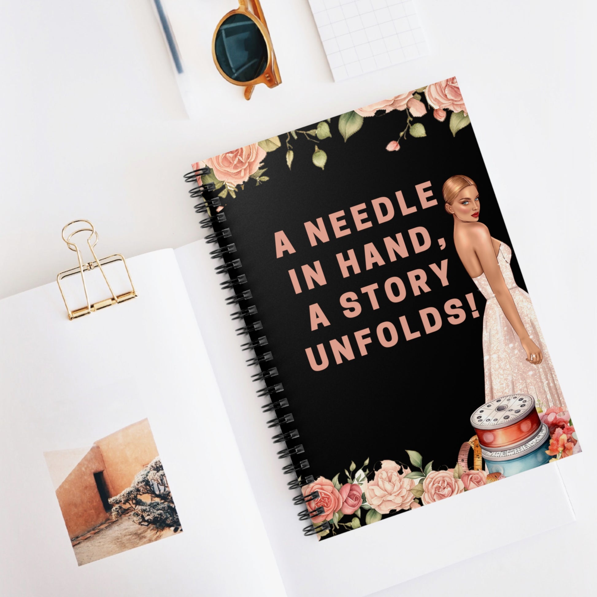 A Needle in Hand: Spiral Notebook - Log Books - Journals - Diaries - and More Custom Printed by TheGlassyLass