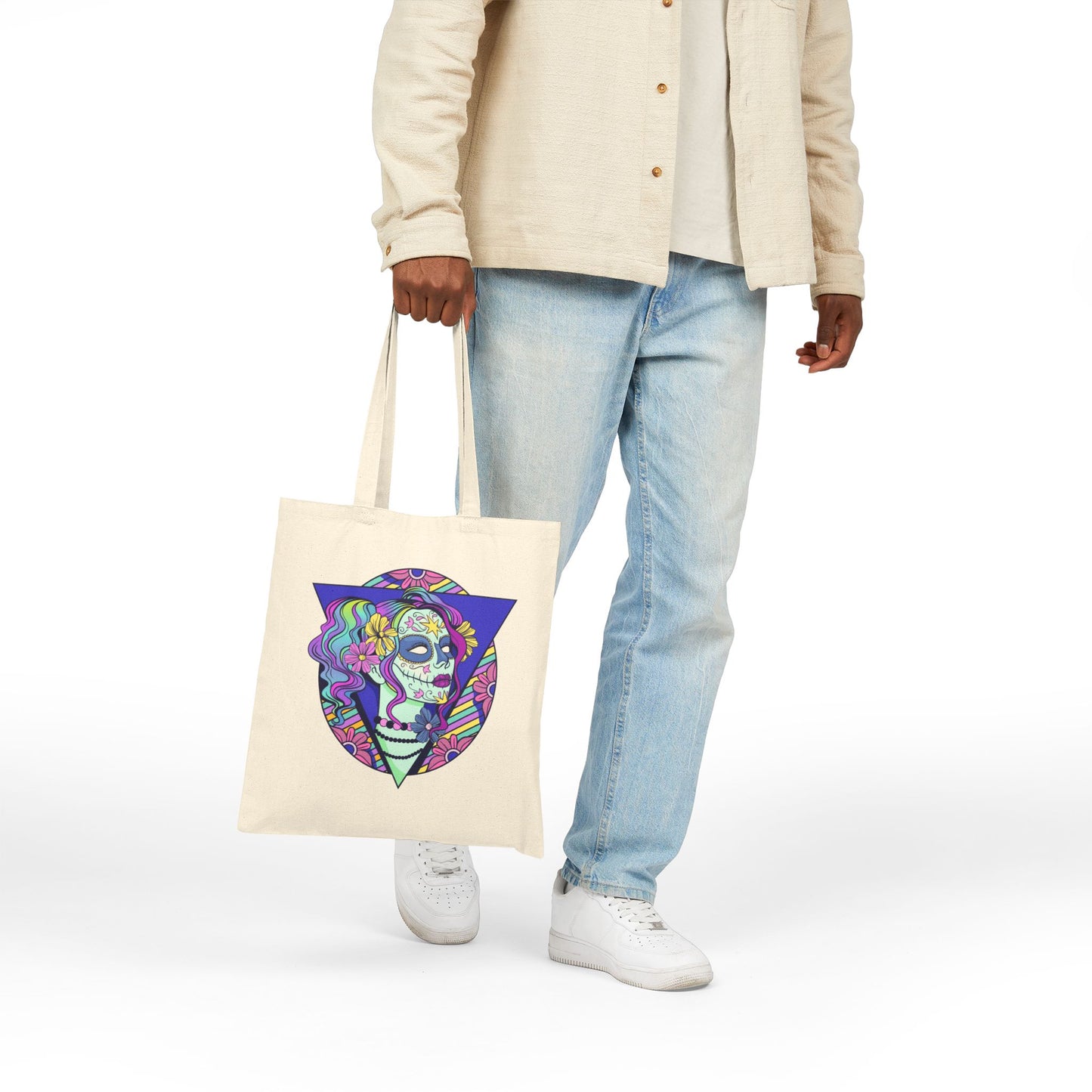 Candy Skull Cowgirls Logo Tote Bag - Heavyweight 100% Cotton Canvas by TheGlassyLass.com