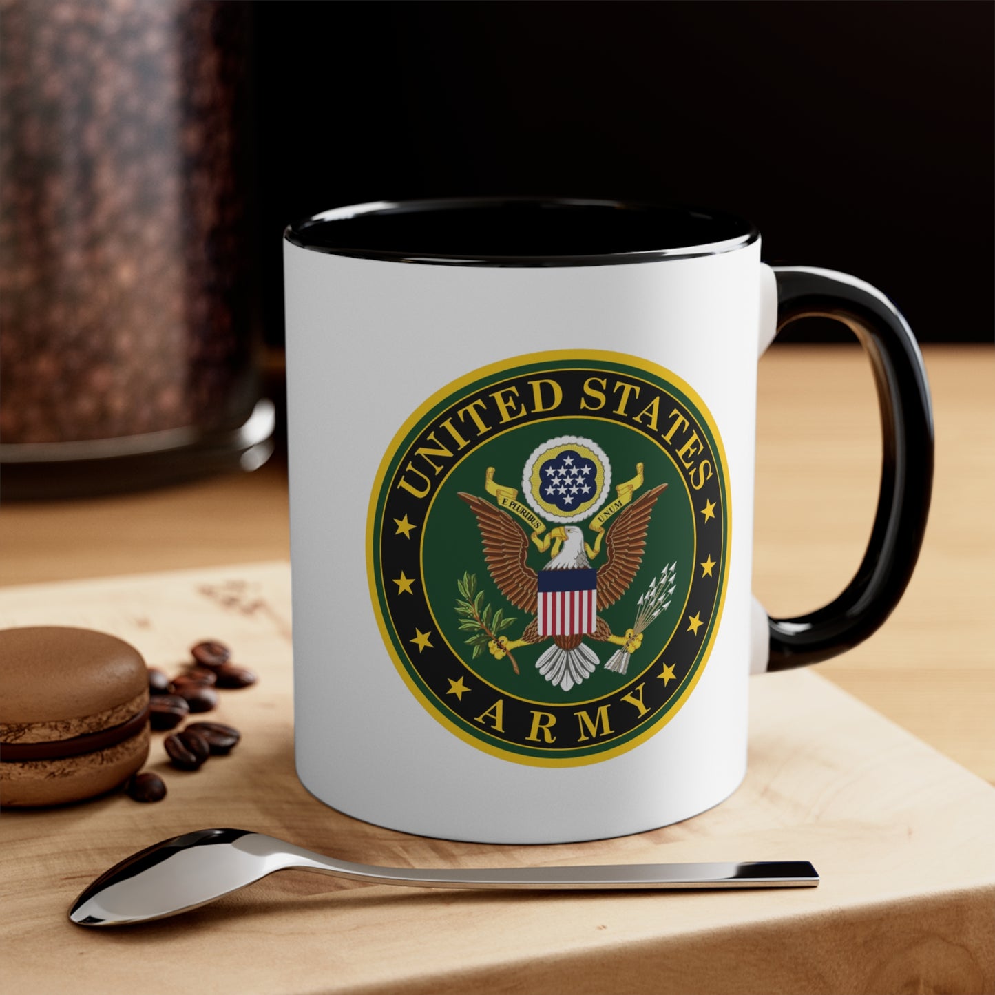 US Army Seal Coffee Mug - Double Sided White Ceramic 11oz by TheGlassyLass.com