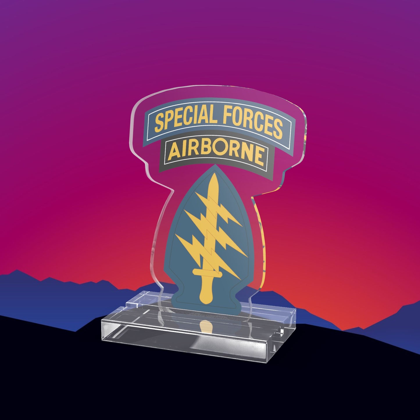 Army 1st Special Forces Command Standee by TheGlassyLass.com