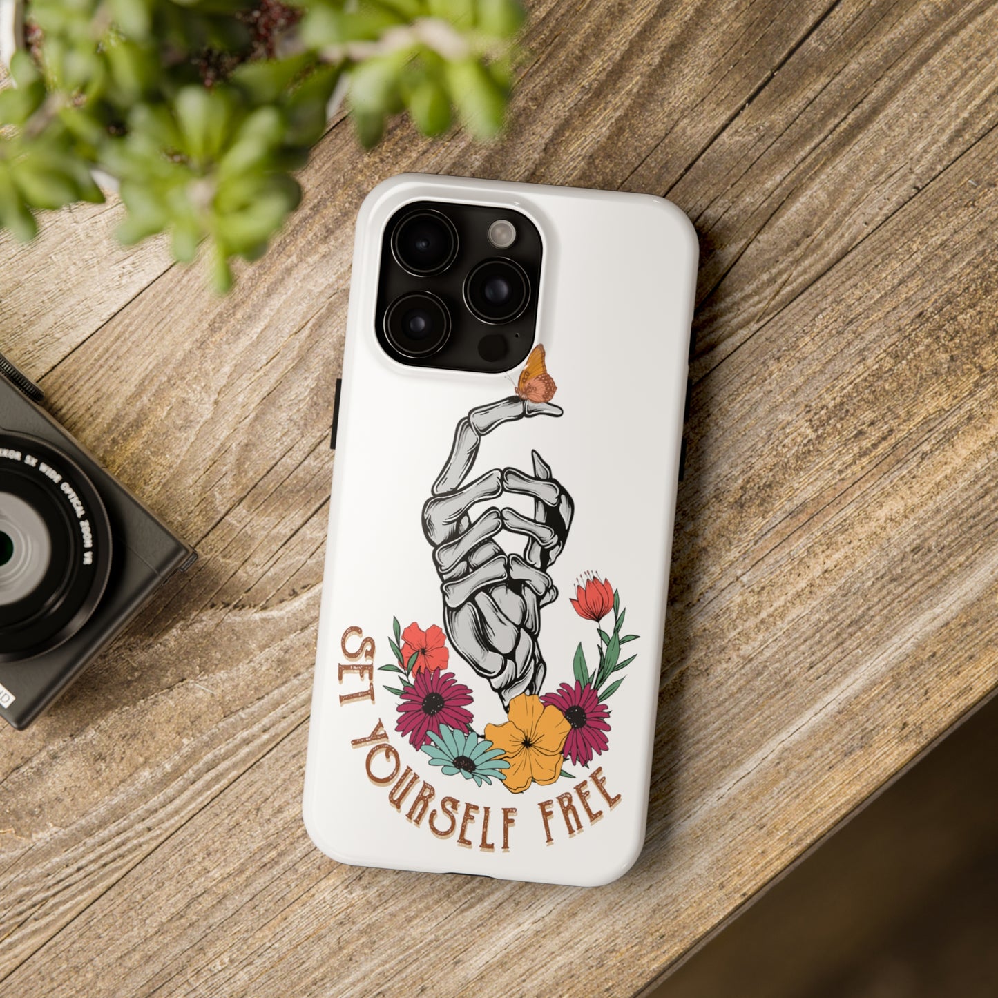 Skeleton Butterfly: iPhone Tough Case Design - Wireless Charging - Superior Protection - Original Designs by TheGlassyLass.com