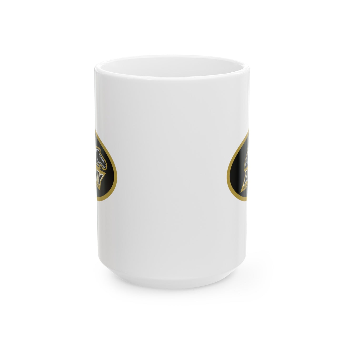 US Army Black Knights - Double Sided White Ceramic Coffee Mug 15oz by TheGlassyLass.com