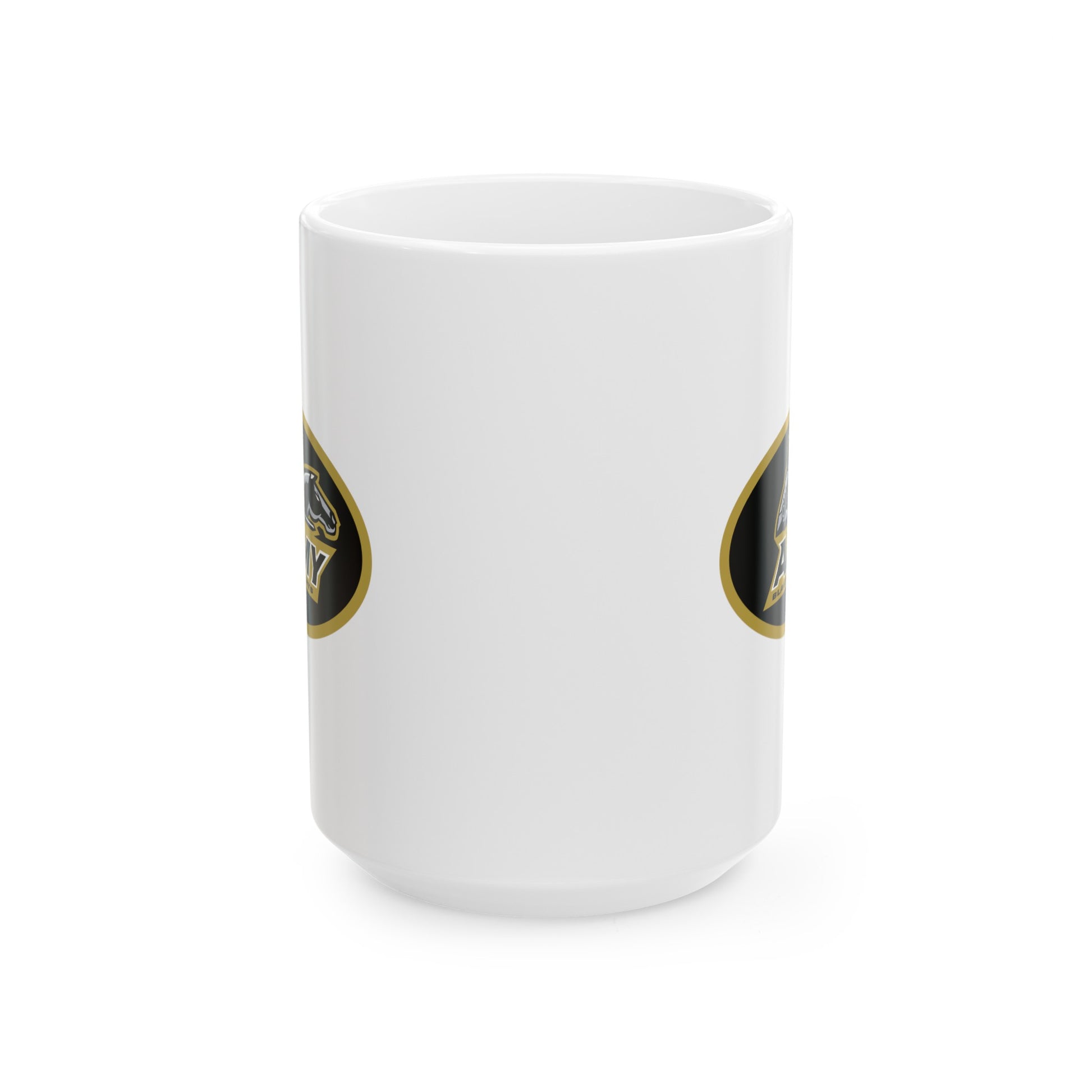 US Army Black Knights - Double Sided White Ceramic Coffee Mug 15oz by TheGlassyLass.com