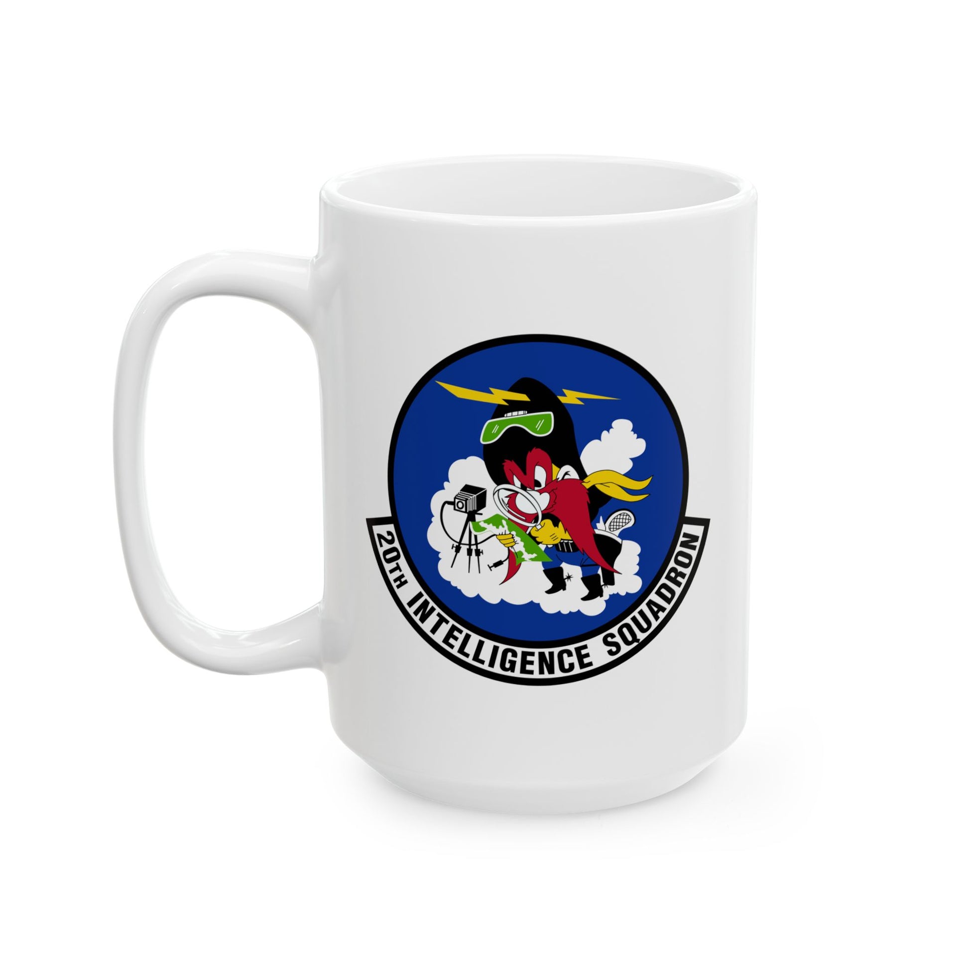 20th Intelligence Squadron Coffee Mug - Double Sided Print, White Ceramic, 15oz by TheGlassyLass.com
