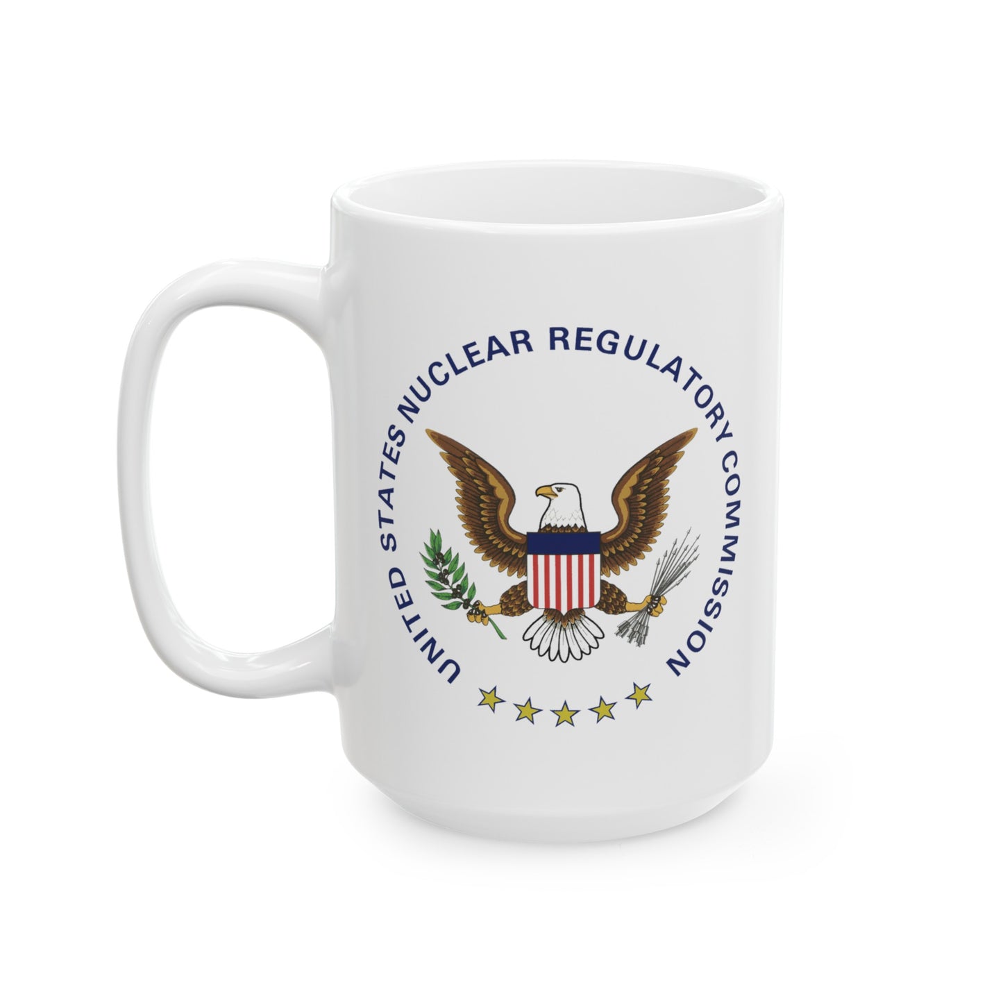 US NRC Coffee Mug - Double Sided White Ceramic 15oz by TheGlassyLass.com