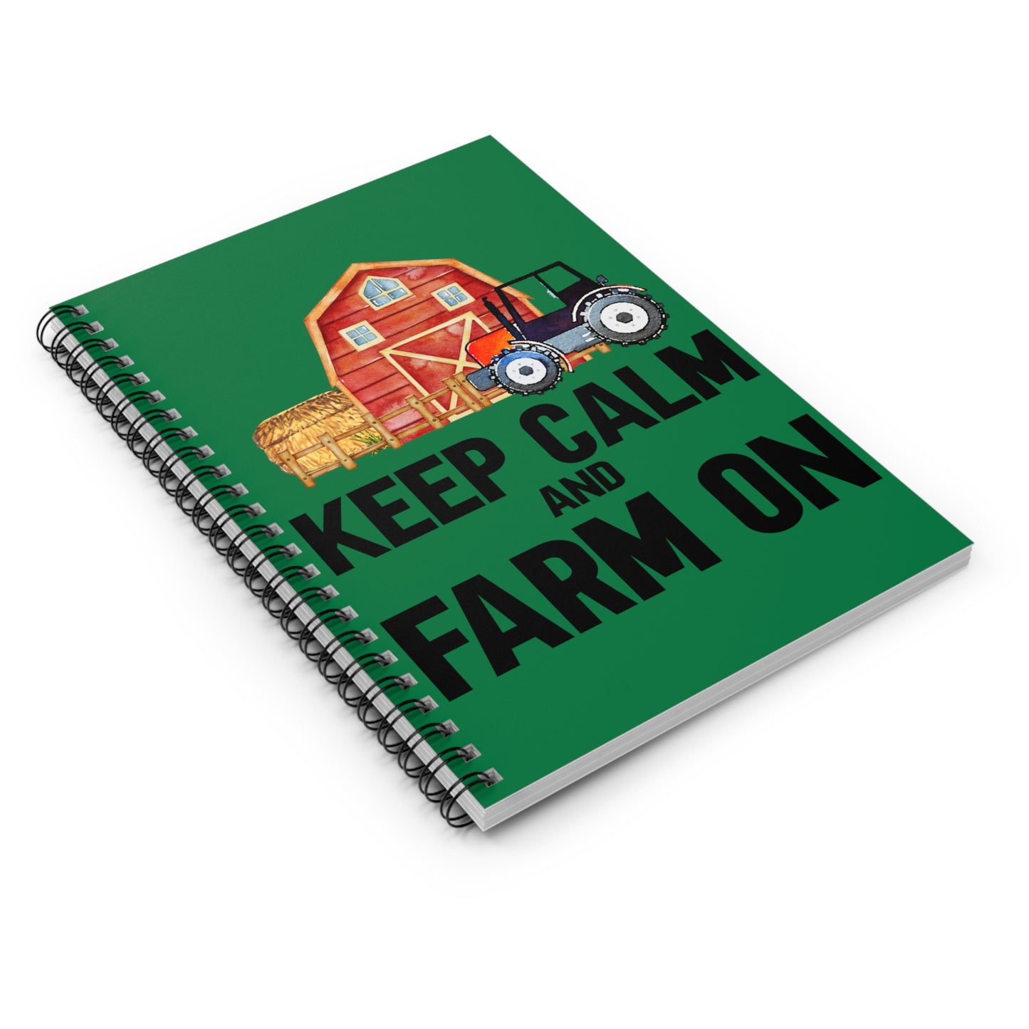 Keep Calm Farm On: Spiral Notebook - Log Books - Journals - Diaries - and More Custom Printed by TheGlassyLass