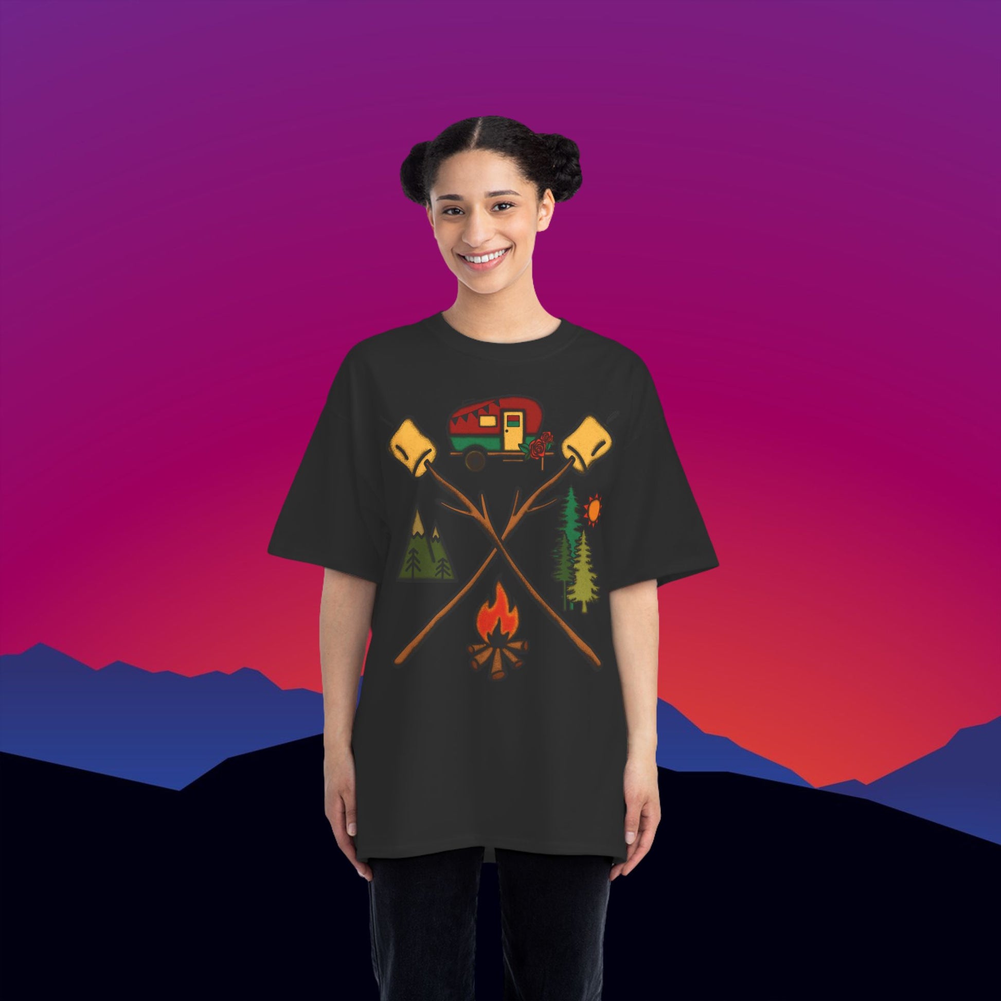 Camper's Life T-Shirt: (Hanes Beefy-T 100% Preshrunk Cotton) Custom Printed by TheGlassyLass.com