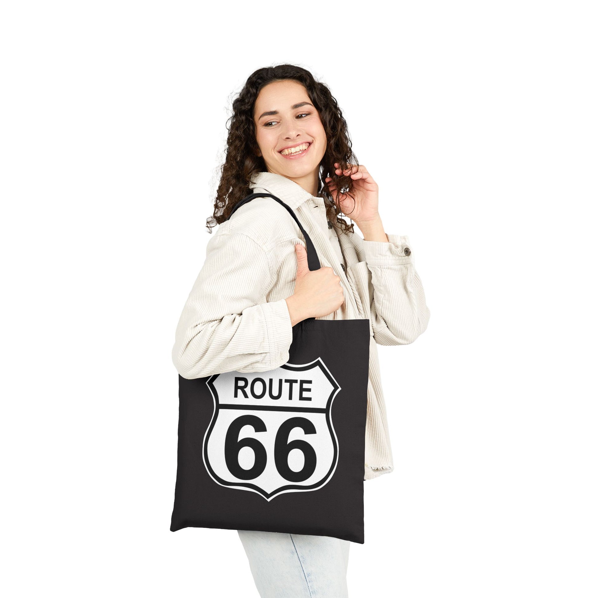 Historic Route 66 Tote Bag - Heavyweight 100% Cotton Canvas by TheGlassyLass.com