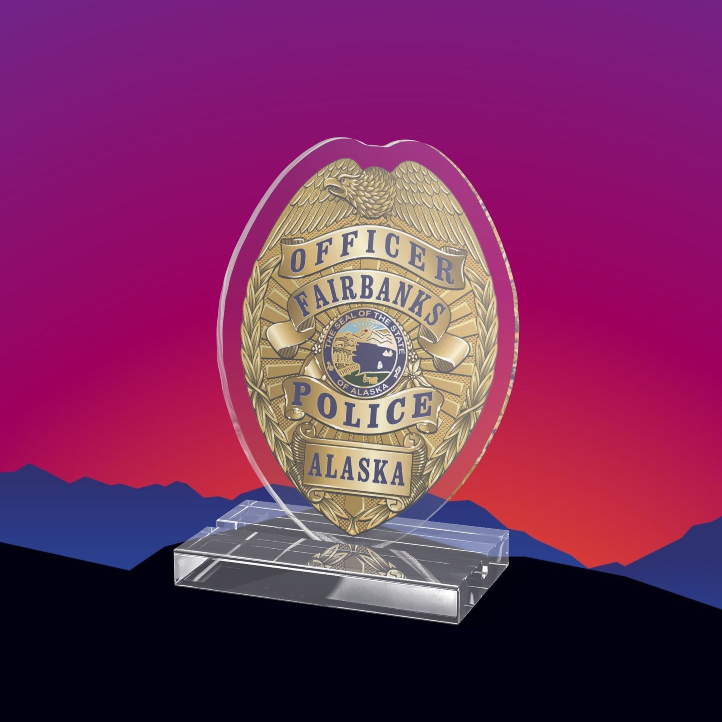 Fairbanks Police Acrylic Standee by TheGlassyLass.com