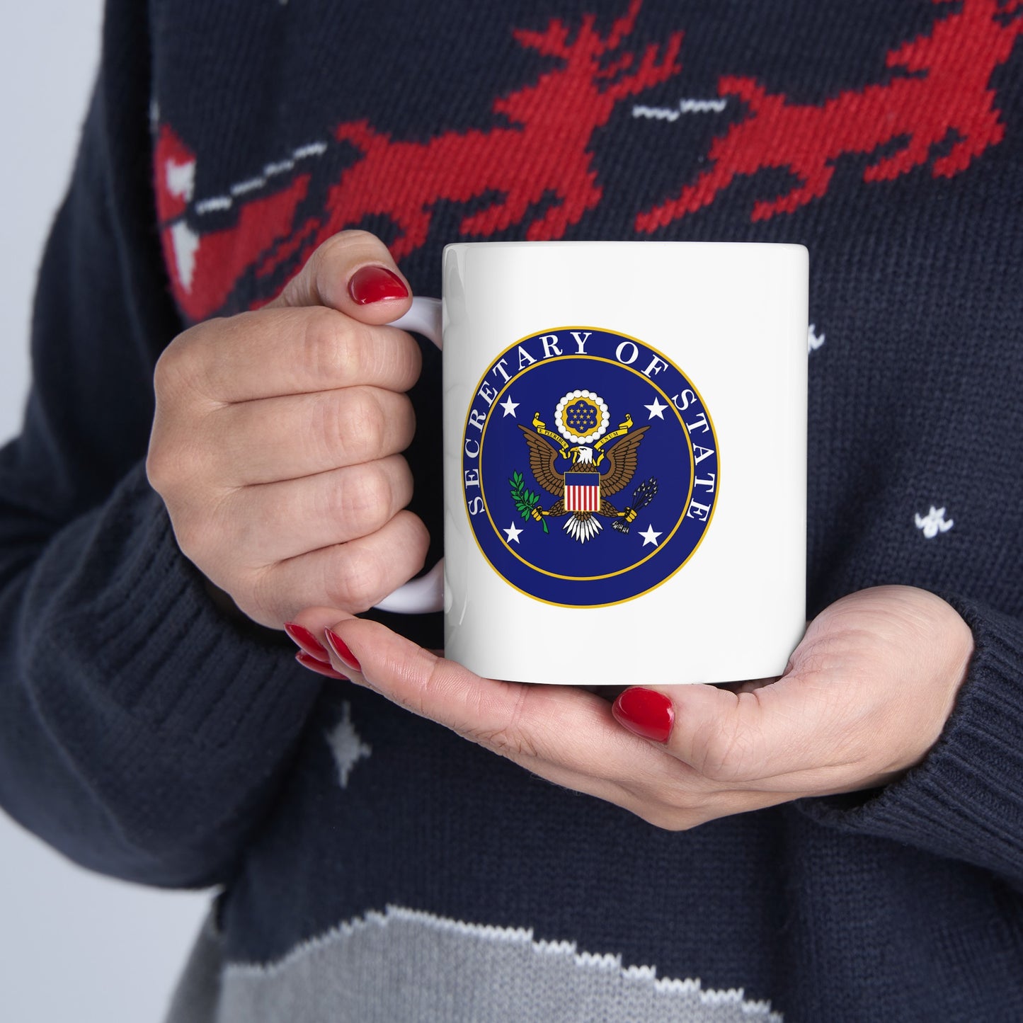US Secretary of State Coffee Mug - Double Sided Print White Ceramic 11oz by TheGlassyLass.com
