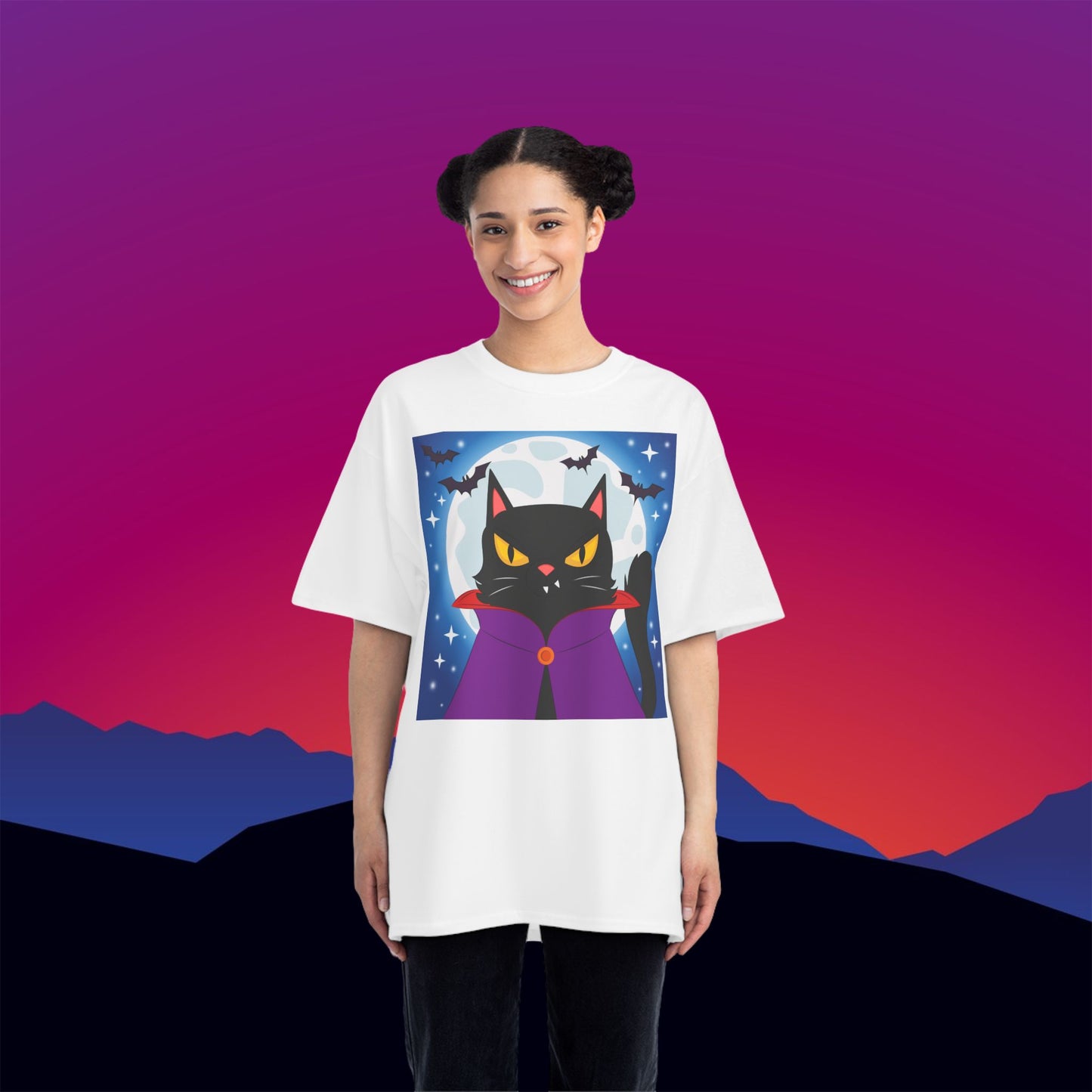 Feline Overlord T-Shirt: (Hanes Beefy-T 100% Preshrunk Cotton Custom Printed by TheGlassyLass.com