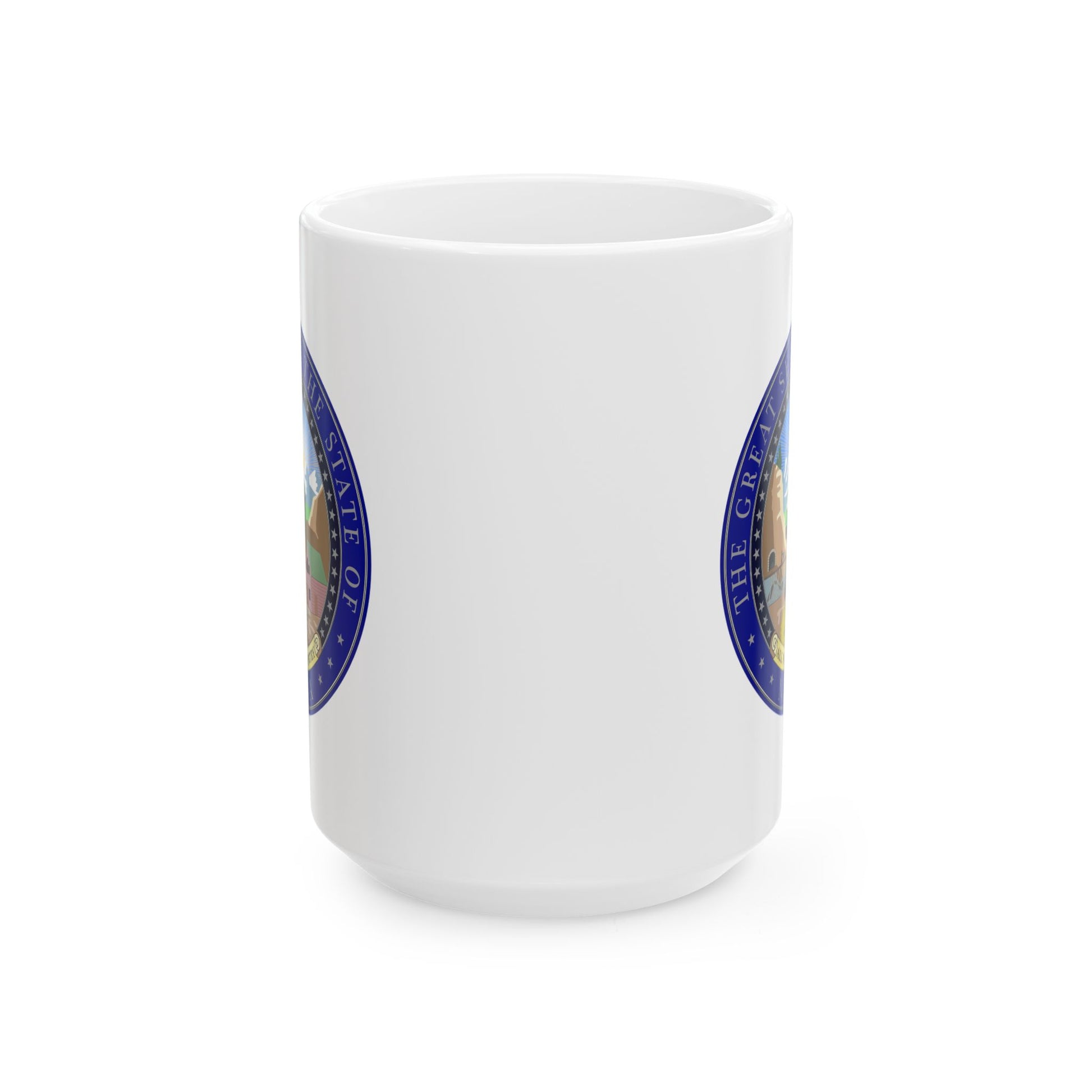 State Seal of Nevada Coffee Mug - Double Sided Print, White Ceramic, 15oz by TheGlassyLass.com