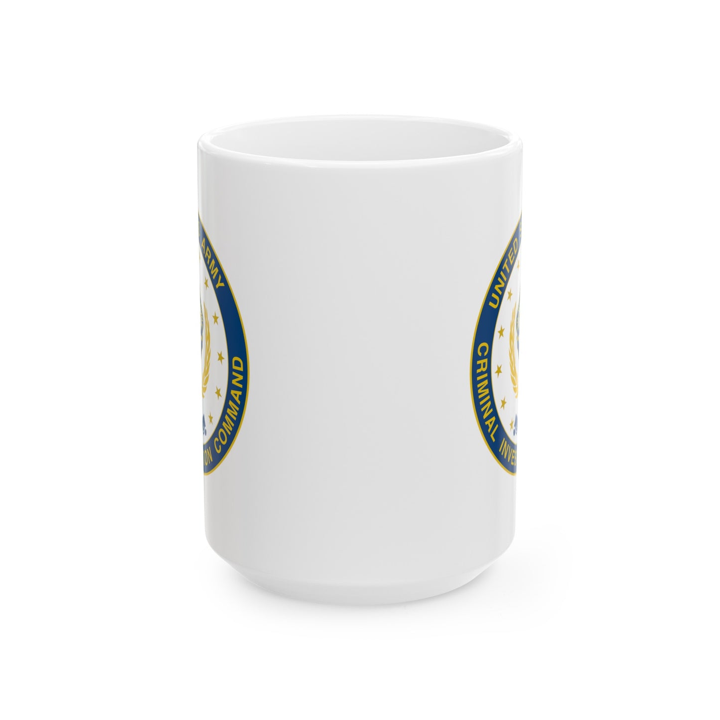 Army CIC Seal Coffee Mug - Double Side White Ceramic 15oz by TheGlassyLass.com