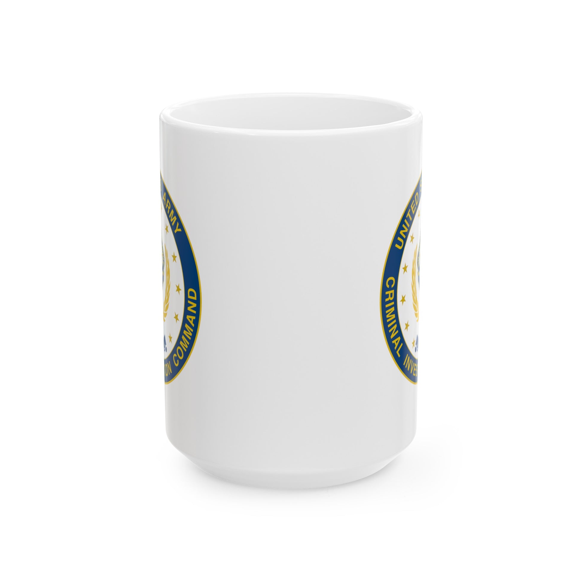 Army CIC Seal Coffee Mug - Double Side White Ceramic 15oz by TheGlassyLass.com