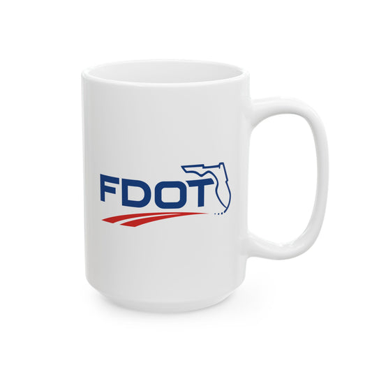Florida Department of Transportation Coffee Mug - Double Sided White Ceramic 15oz by TheGlassyLass.com