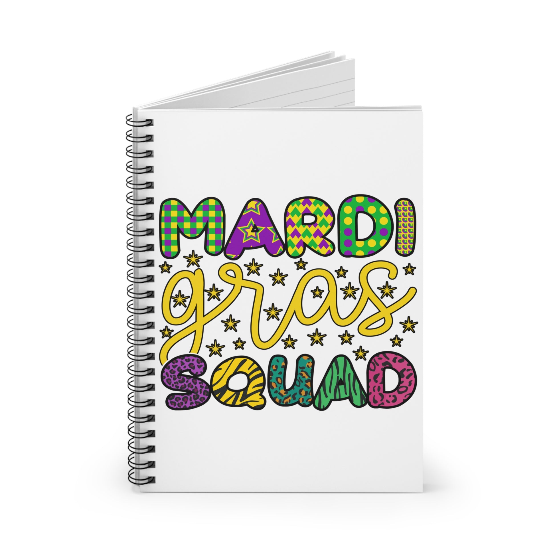 Mardi Gras Squad: Spiral Notebook - Log Books - Journals - Diaries - and More Custom Printed by TheGlassyLass