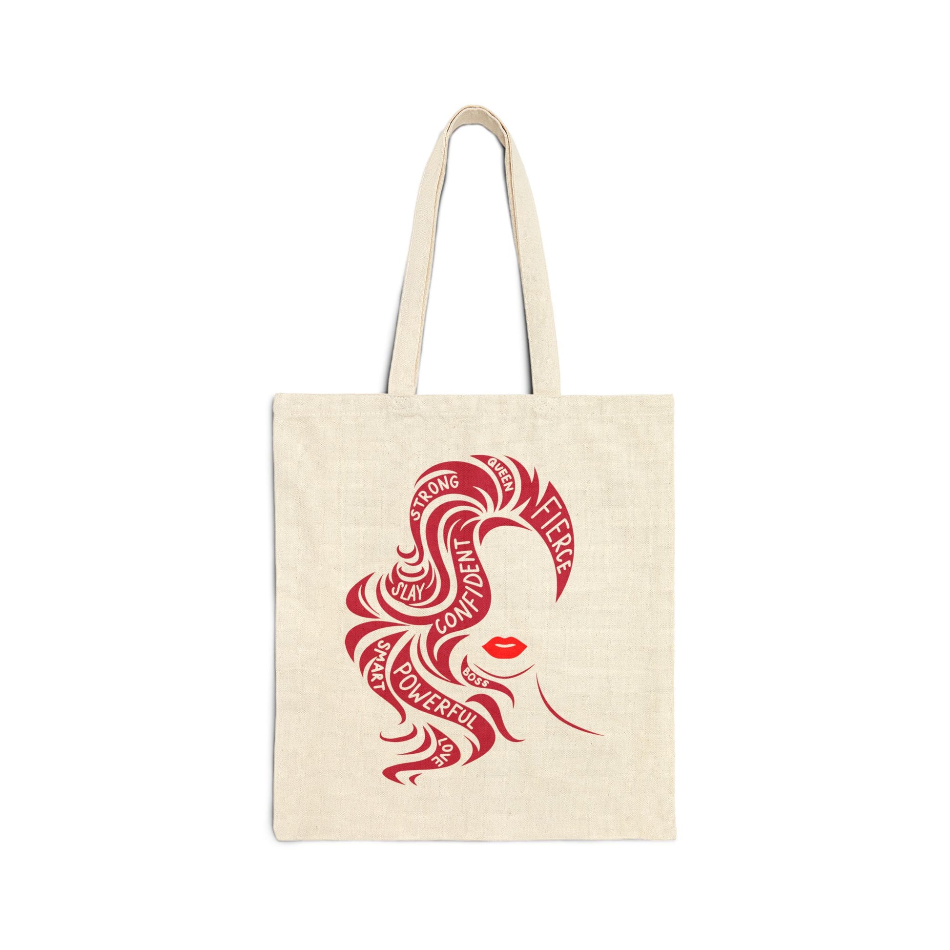 I Am Woman Logo Tote Bag - Heavyweight 100% Cotton Canvas by TheGlassyLass.com