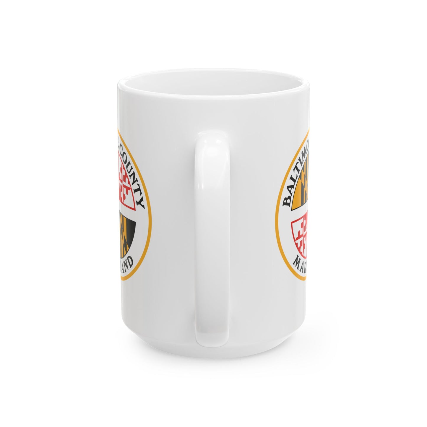 Baltimore County Coffee Mug - Double Sided Print, White Ceramic, 15oz by TheGlassyLass.com