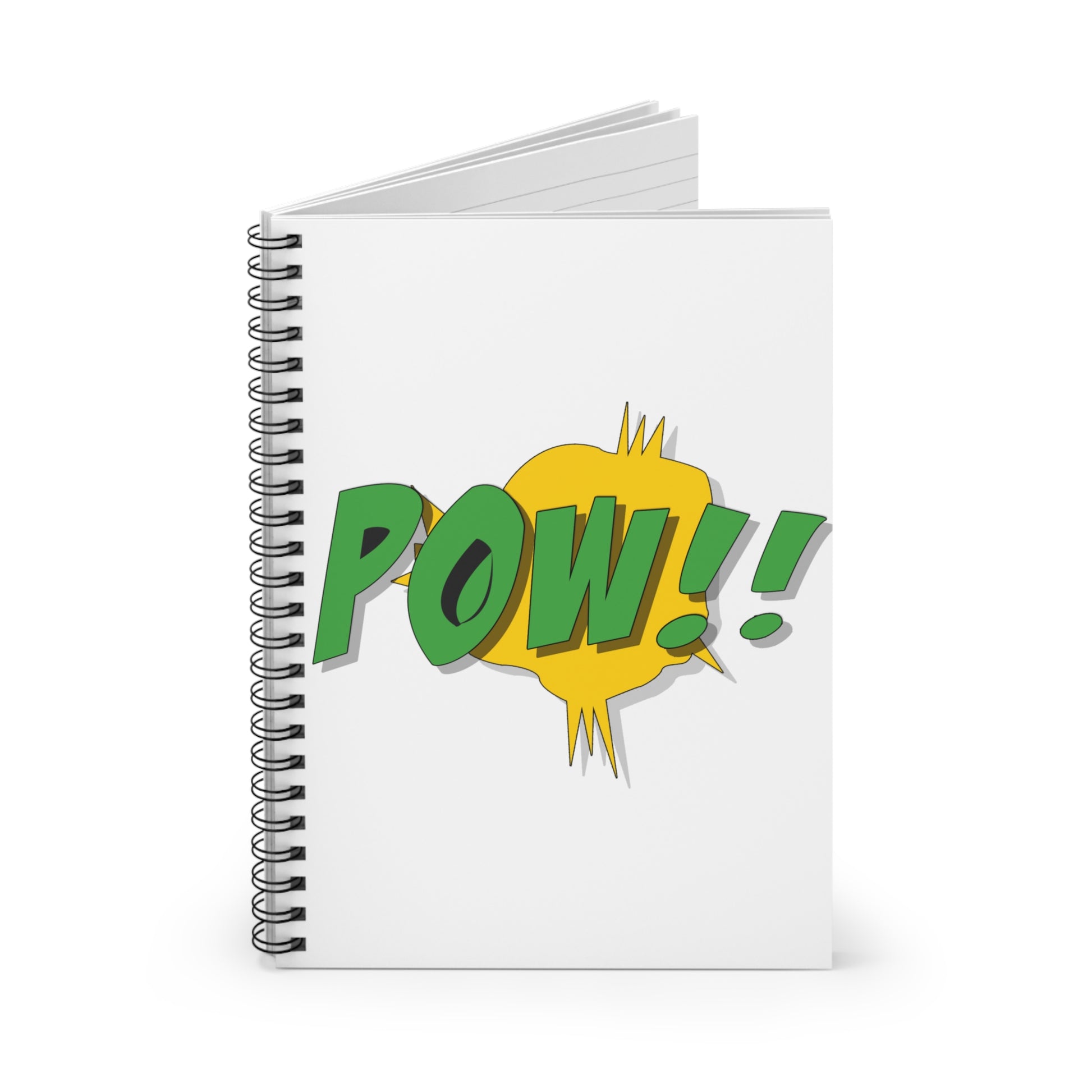 Superhero POW: Spiral Notebook - Log Books - Journals - Diaries - and More Custom Printed by TheGlassyLass.com