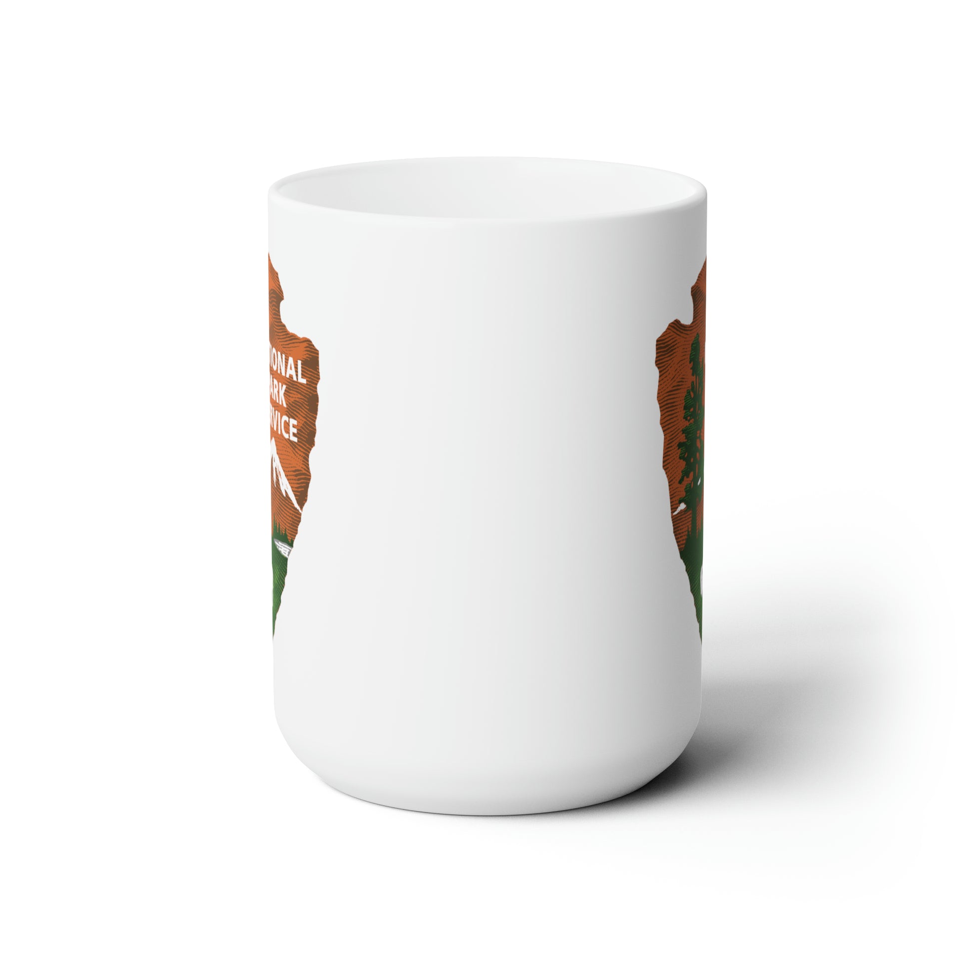 National Park Service Coffee Mugs - Double Sided White Ceramic 15oz by TheGlassyLass.com