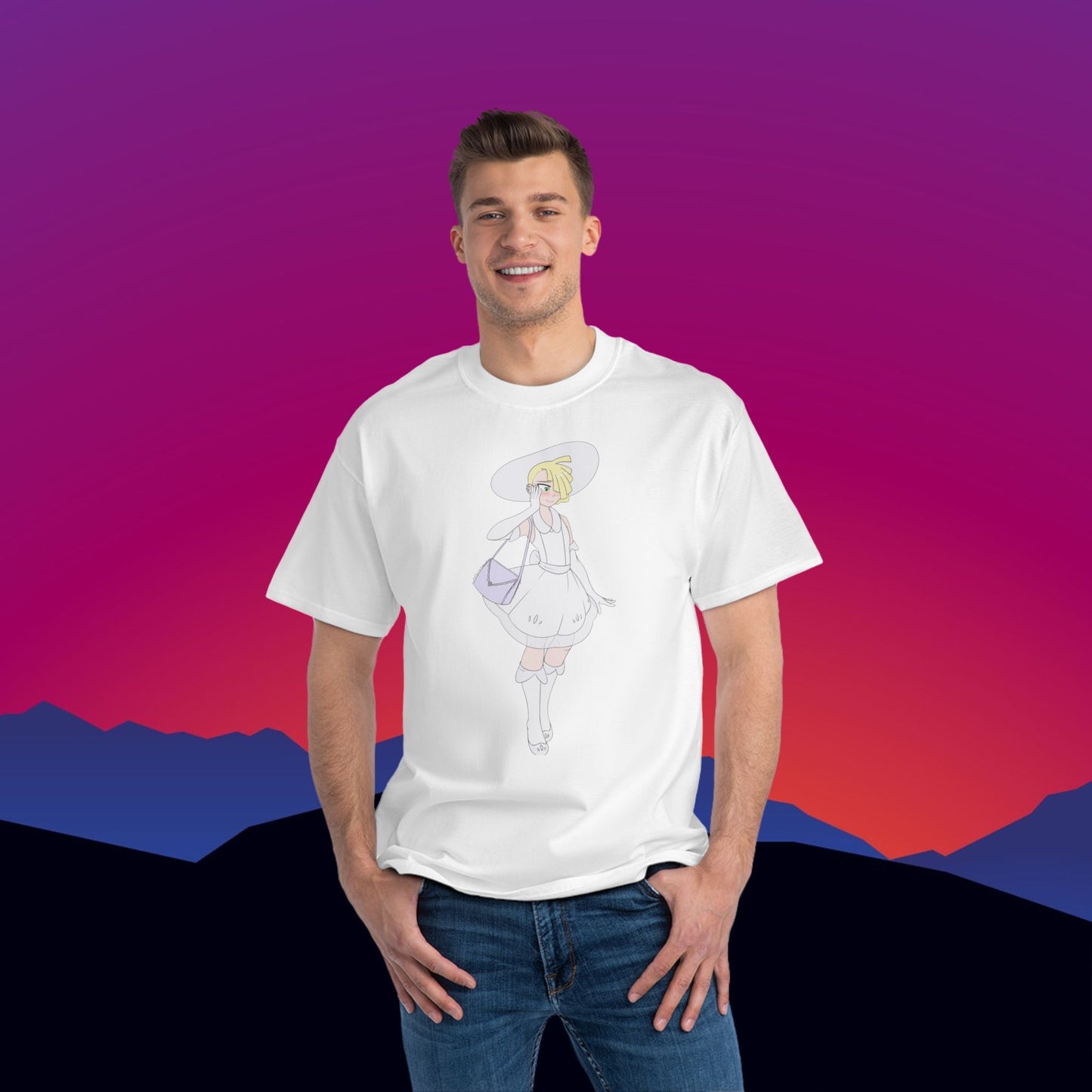 Sundress Dreams T-Shirt: (Hanes Beefy-T 100% Preshrunk Cotton) Custom Printed by TheGlassyLass.com