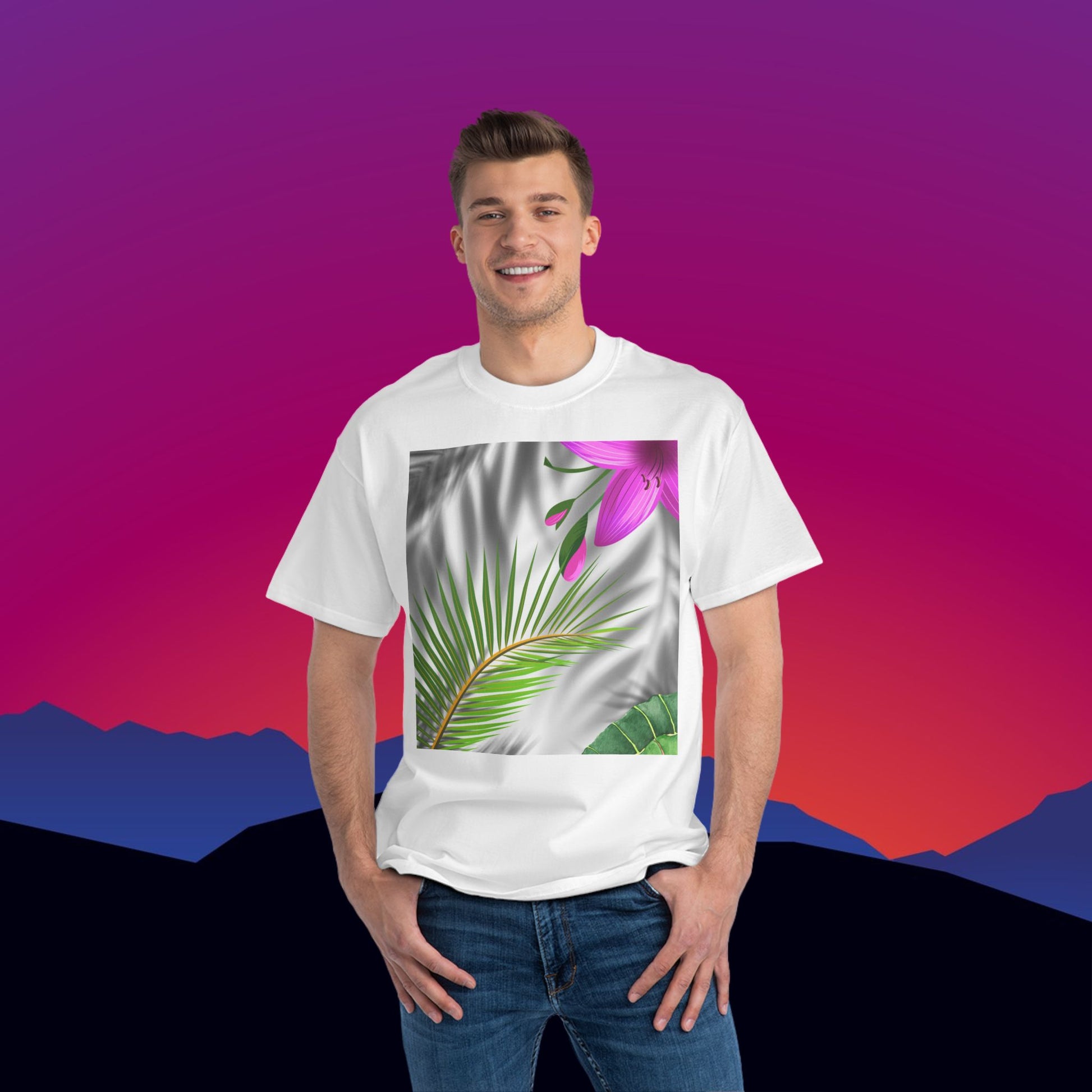 Paradise Found T-Shirt: (Hanes Beefy-T 100% Preshrunk Cotton Custom Printed by TheGlassyLass.com