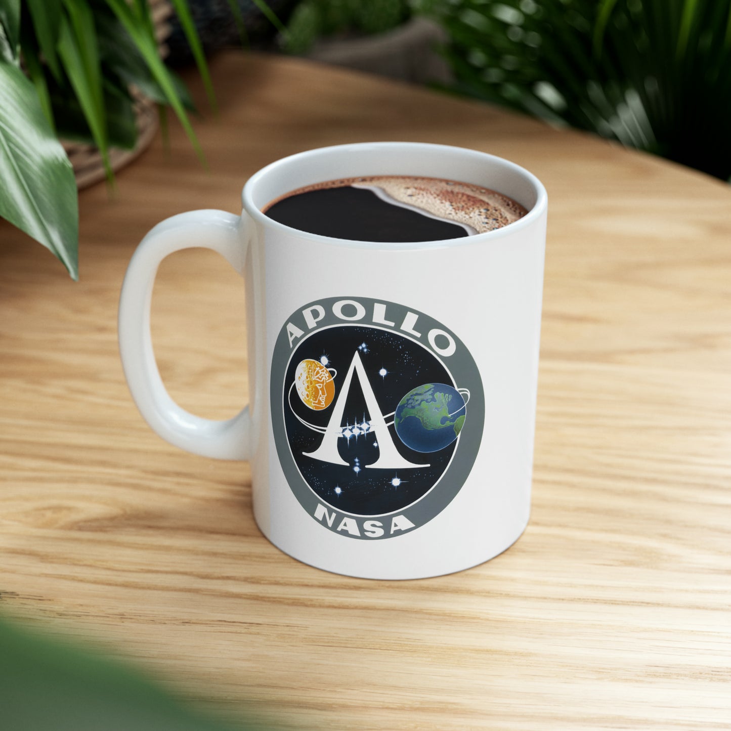 NASA Apollo Program Coffee Mug - Double Sided White Ceramic 11oz by TheGlassyLass.com