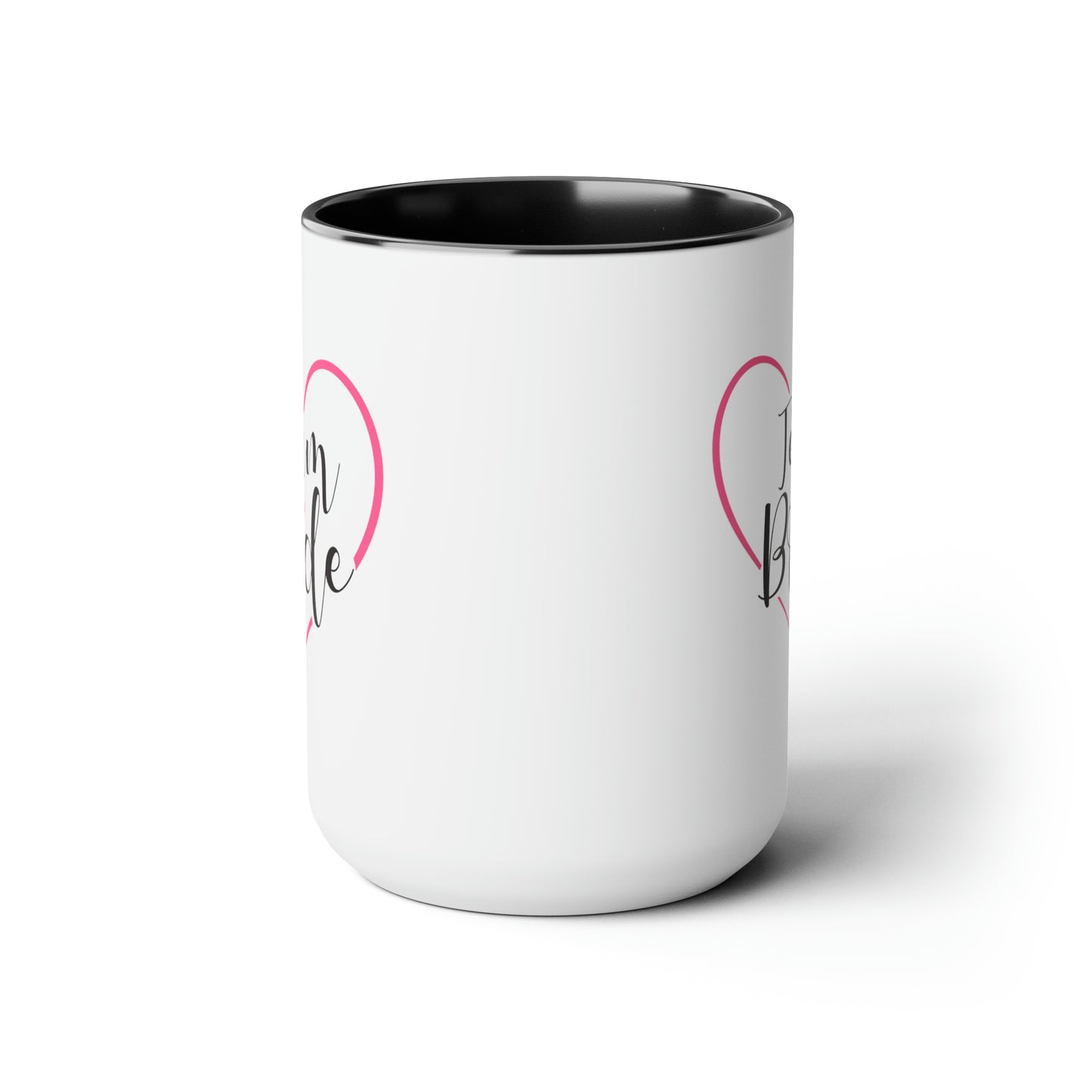 Team Bride Coffee Mug - Double Sided Black Accent Ceramic 15oz by TheGlassyLass.com