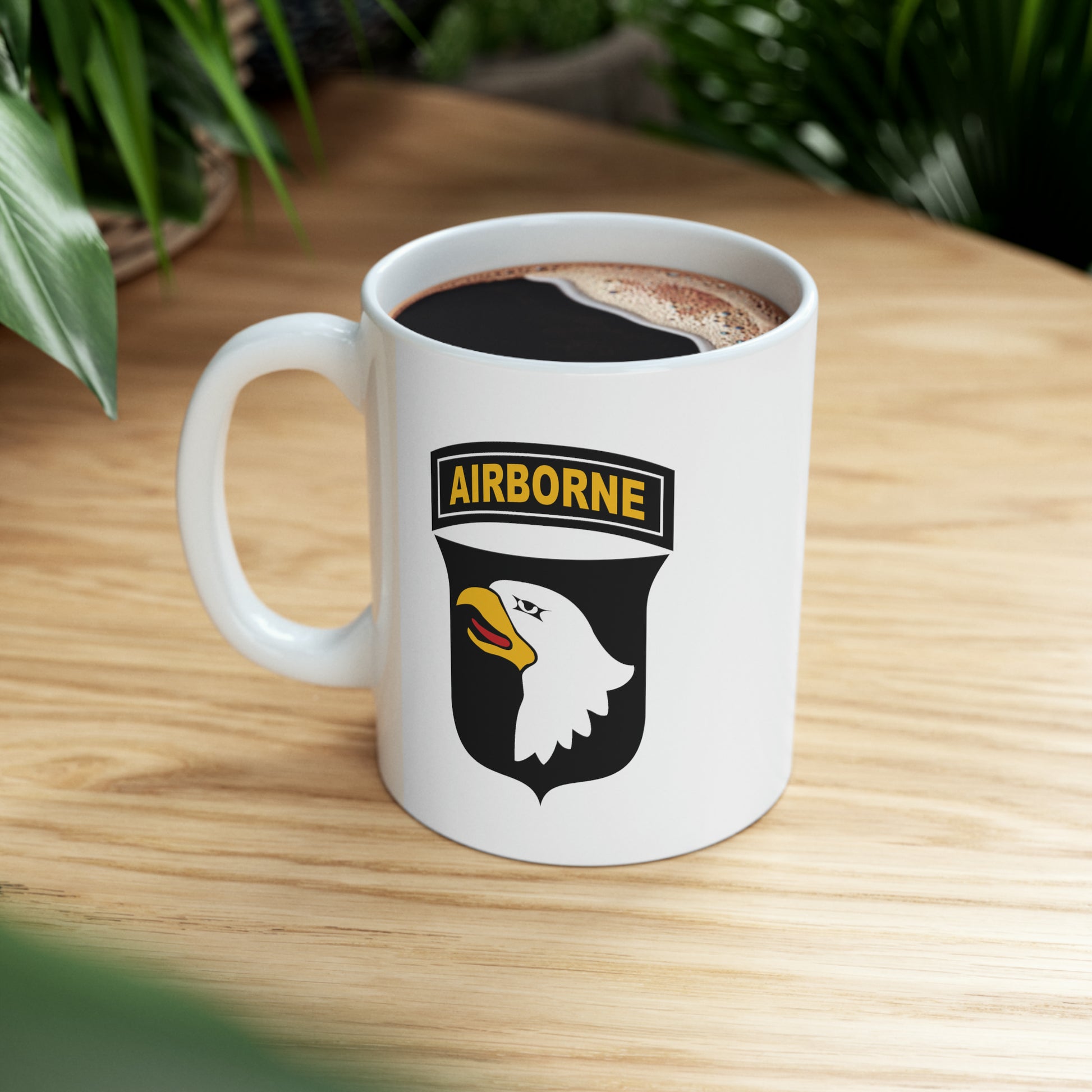 US Army Airborne Coffee Mugs - Double Sided White Ceramic 11oz by TheGlassyLass.com