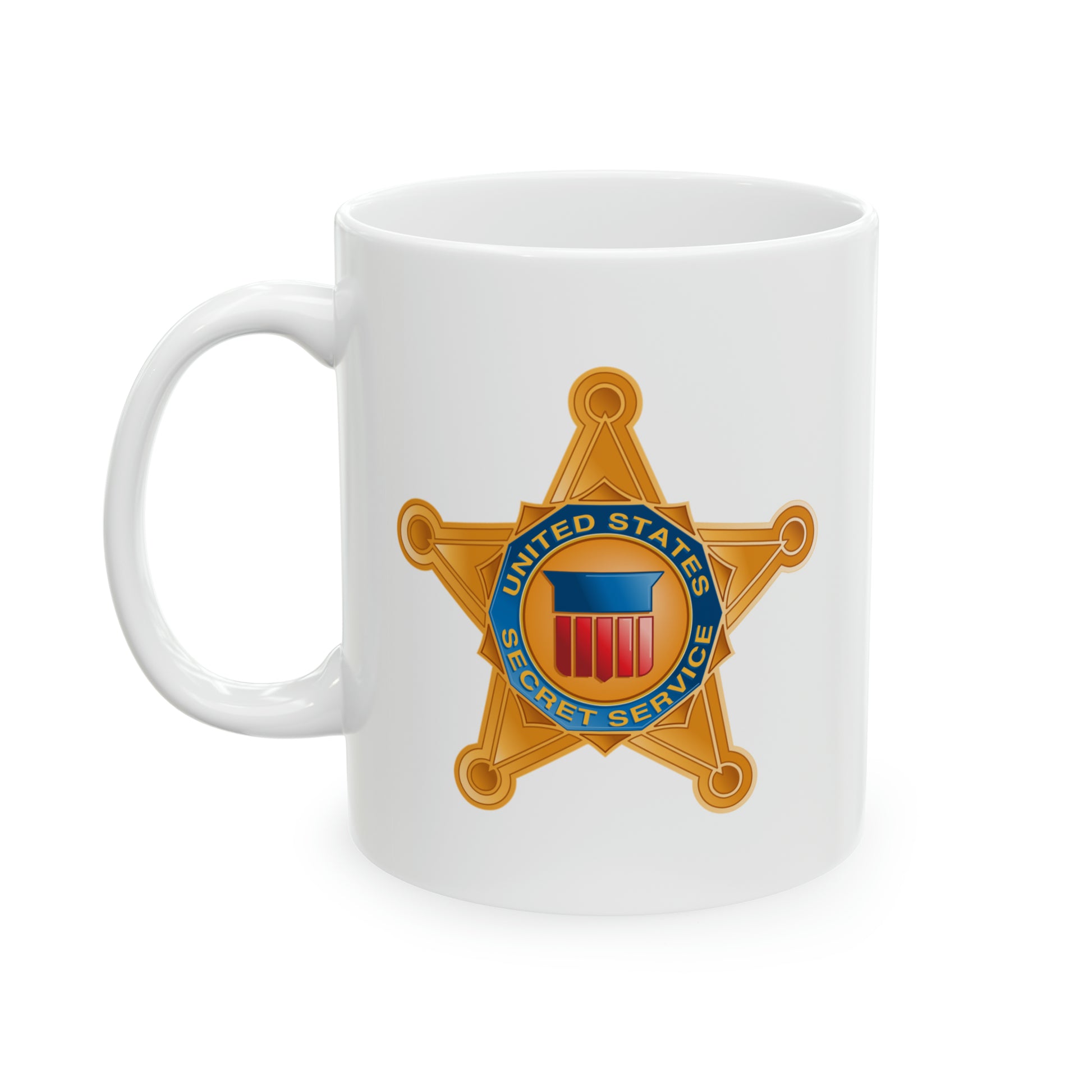 US Secret Service Coffee Mug - Double Sided White Ceramic 11oz by TheGlassyLass.com