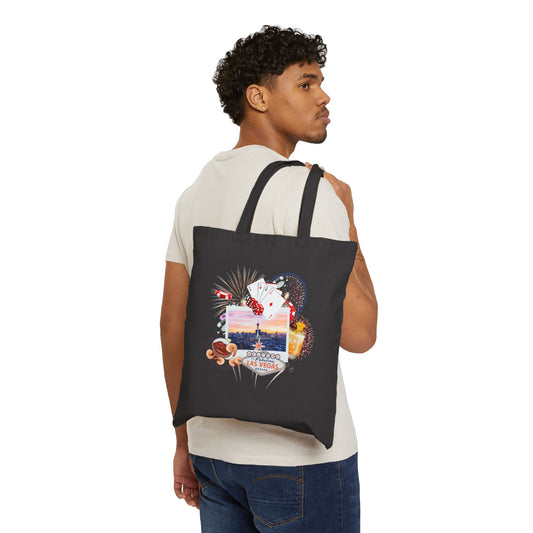 Las Vegas Travel Tote Bag - Heavyweight 100% Cotton Canvas by TheGlassyLass.com