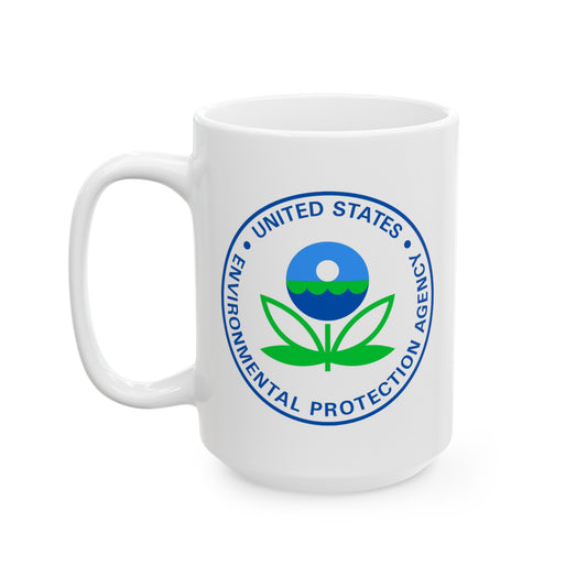 US EPA Coffee Mug - Double Sided White Ceramic 15oz by TheGlassyLass.com